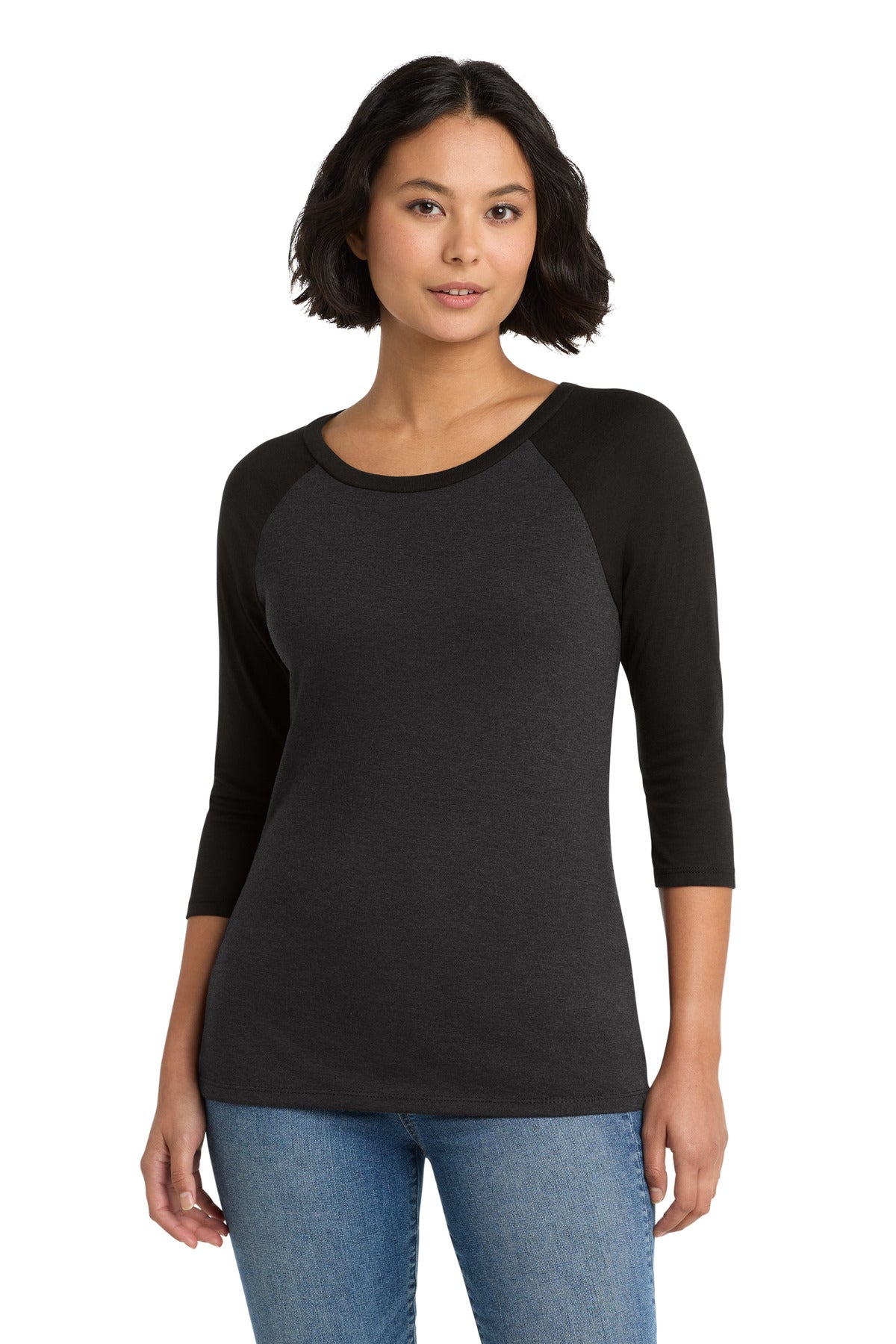 District ® Women's Perfect Tri ® 3/4-Sleeve Raglan. DM136L