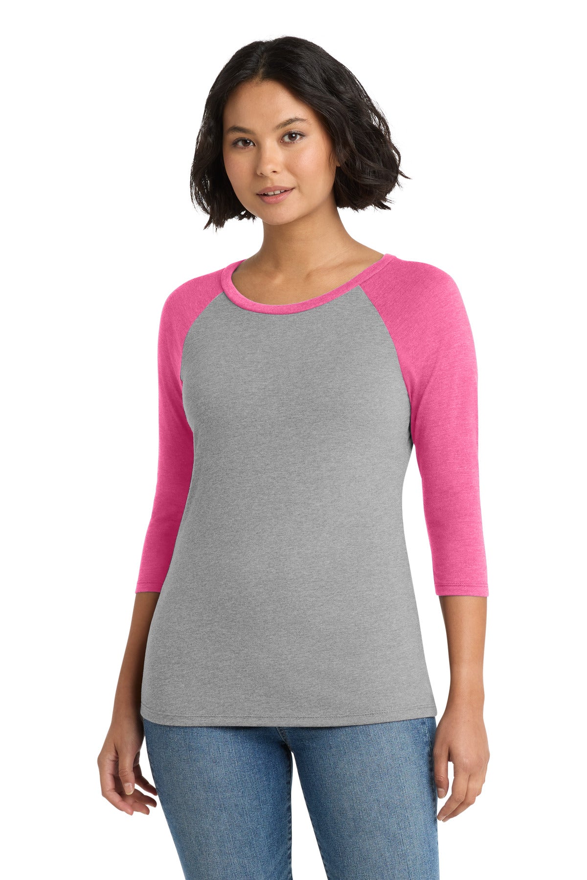 District ® Women's Perfect Tri ® 3/4-Sleeve Raglan. DM136L
