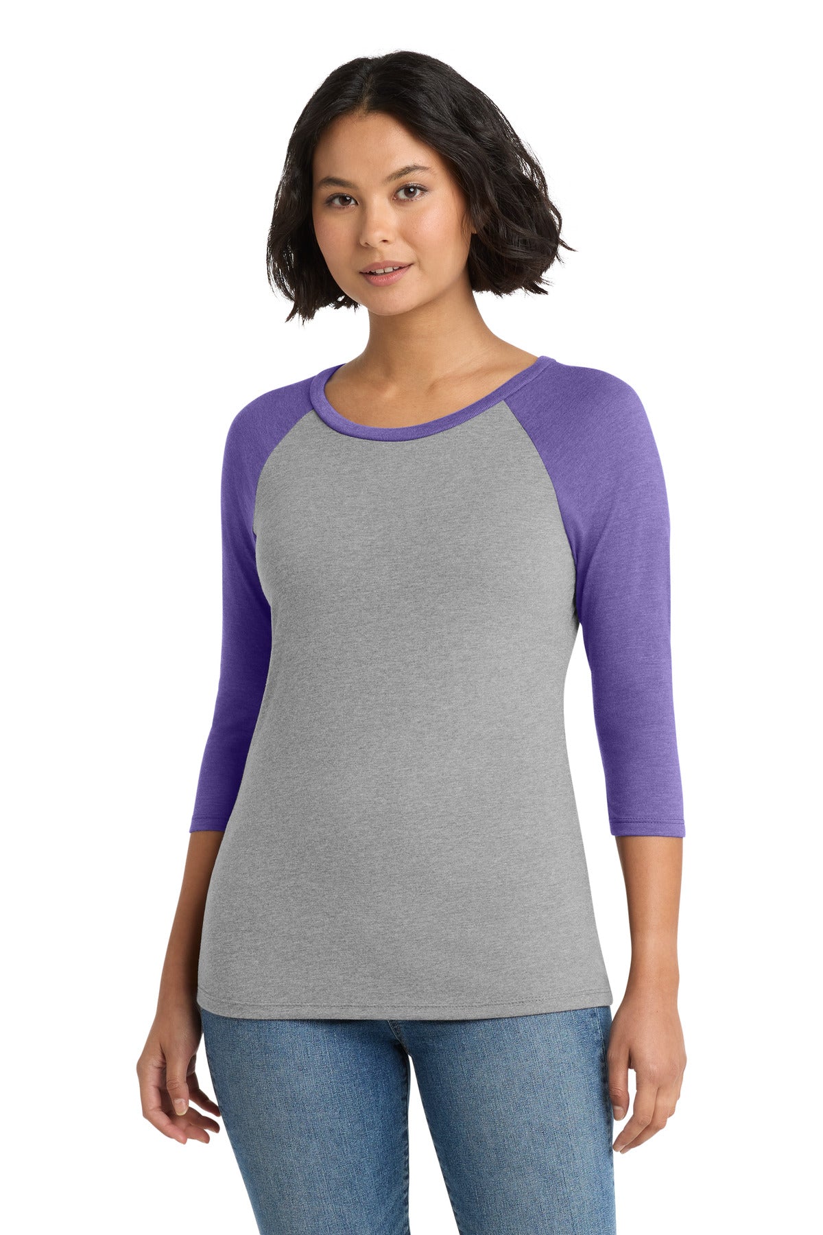 District ® Women's Perfect Tri ® 3/4-Sleeve Raglan. DM136L