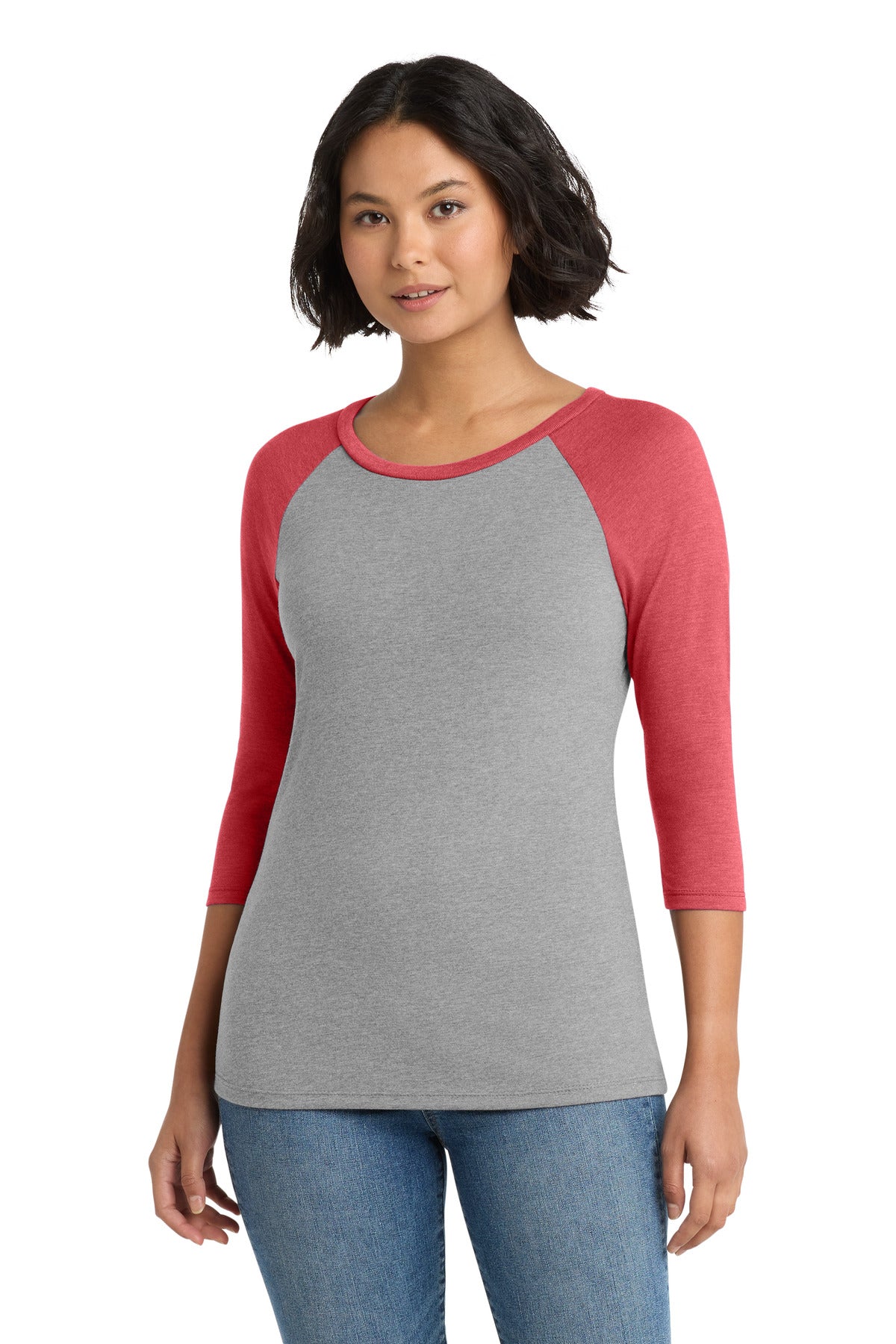 District ® Women's Perfect Tri ® 3/4-Sleeve Raglan. DM136L
