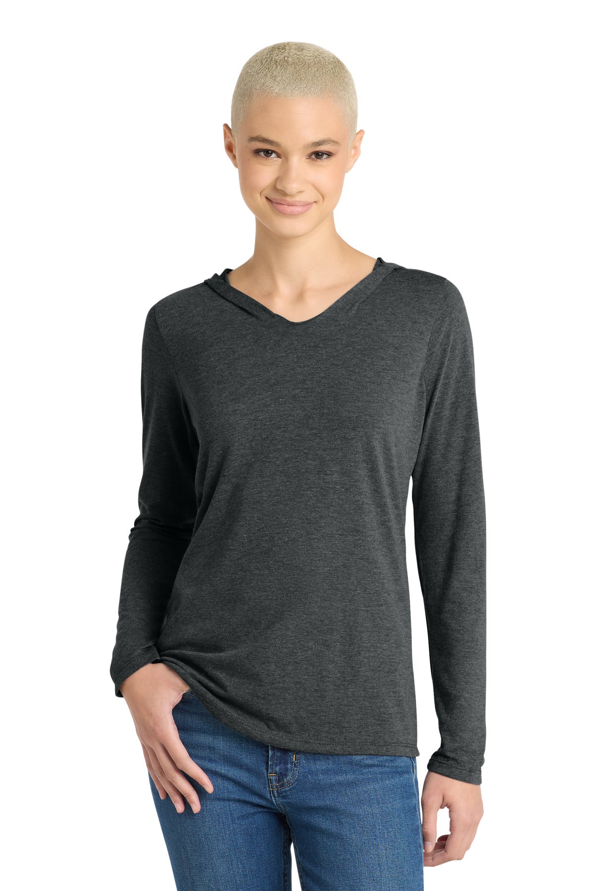 District ® Women's Perfect Tri ® Long Sleeve Hoodie. DM139L