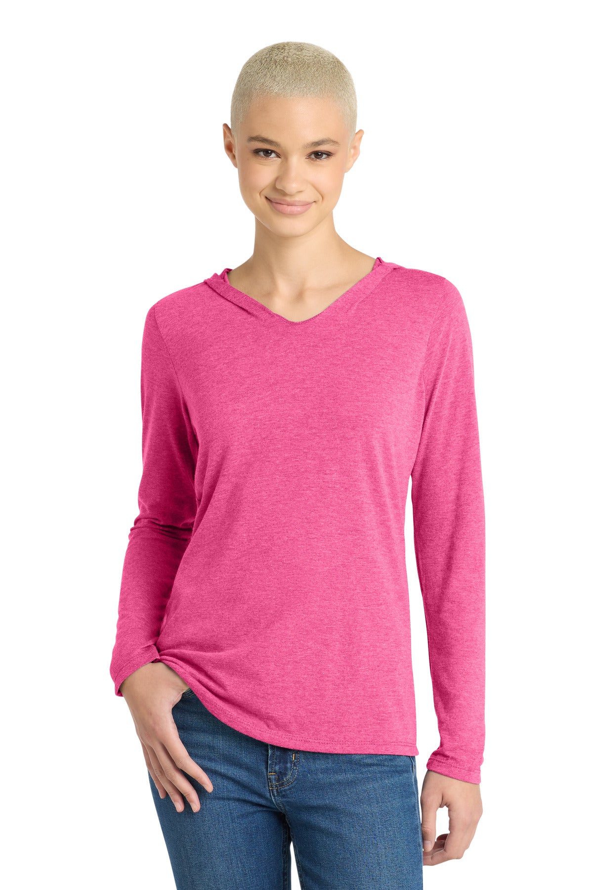 District ® Women's Perfect Tri ® Long Sleeve Hoodie. DM139L
