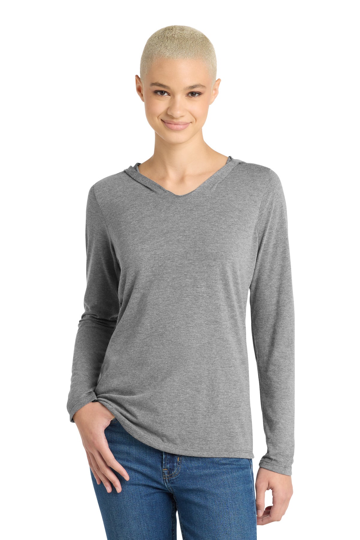 District ® Women's Perfect Tri ® Long Sleeve Hoodie. DM139L
