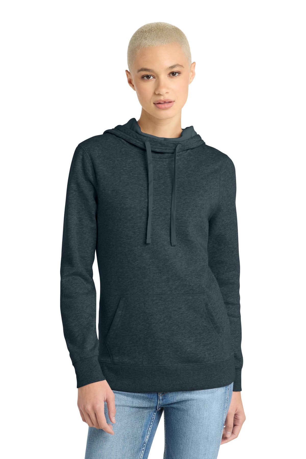 District ® Women's Lightweight Fleece Hoodie. DM493