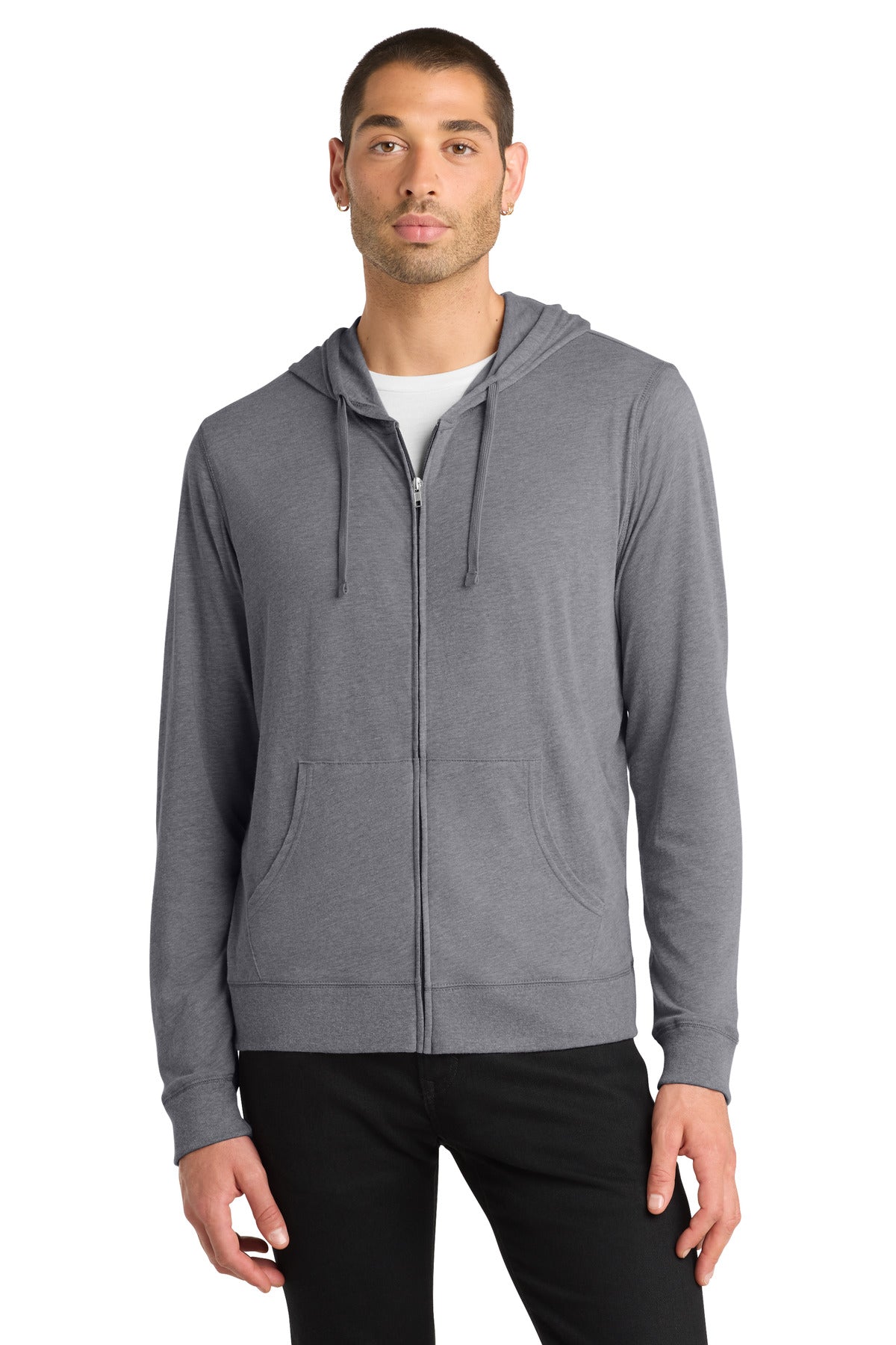 District ® Jersey Full-Zip Hoodie. DT1100