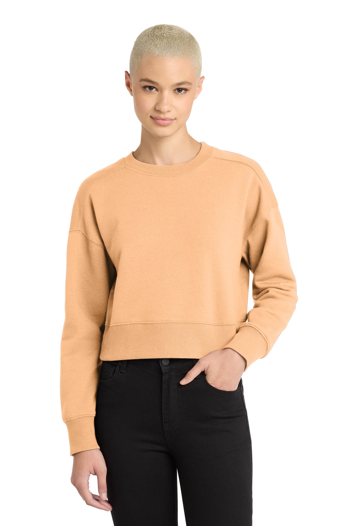 District ® Women's Perfect Weight ® Fleece Cropped Crew DT1105