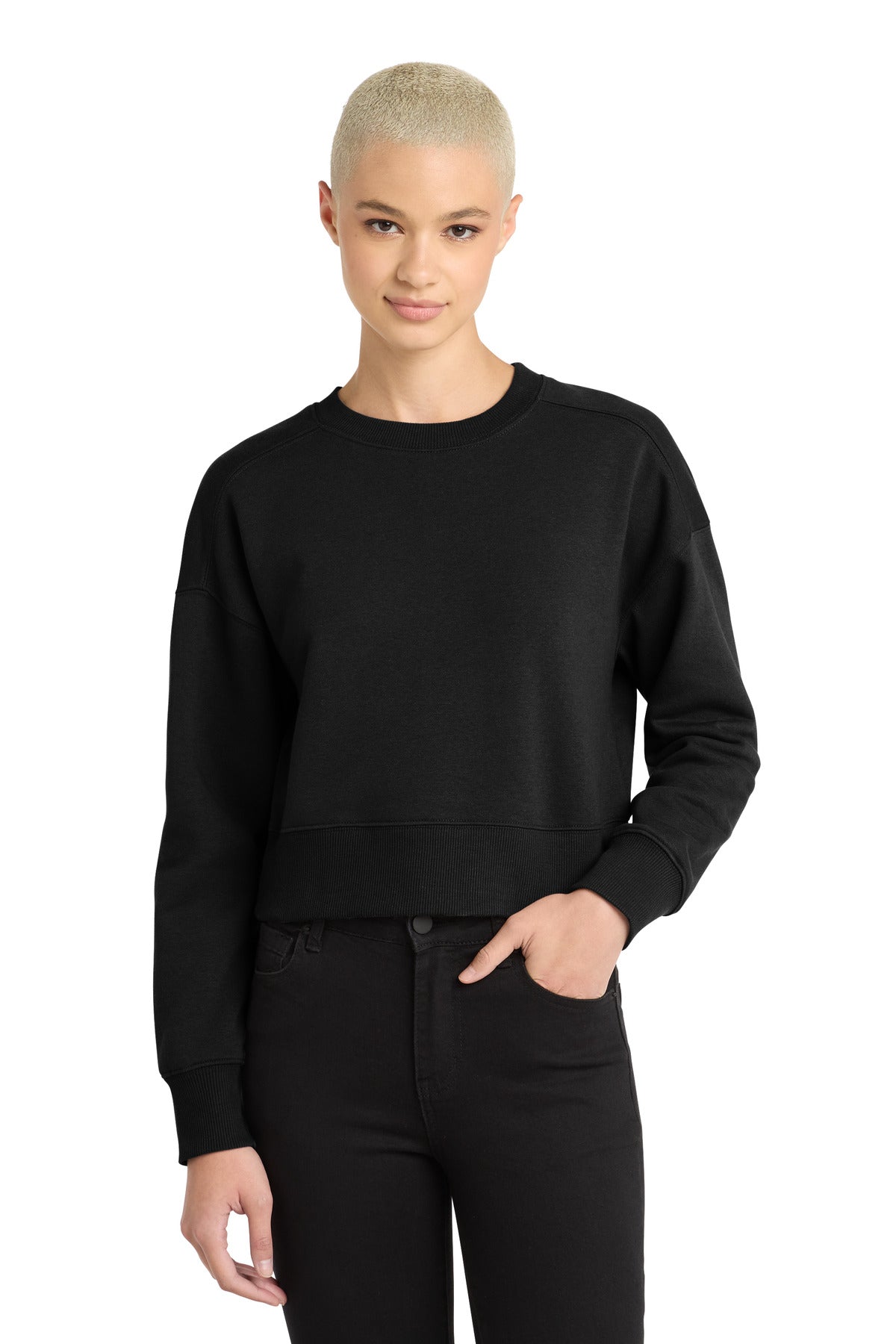 District ® Women's Perfect Weight ® Fleece Cropped Crew DT1105