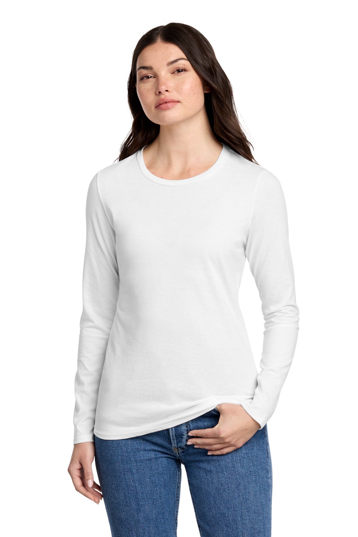 District ® Women's Perfect Blend ® CVC Long Sleeve Tee DT110