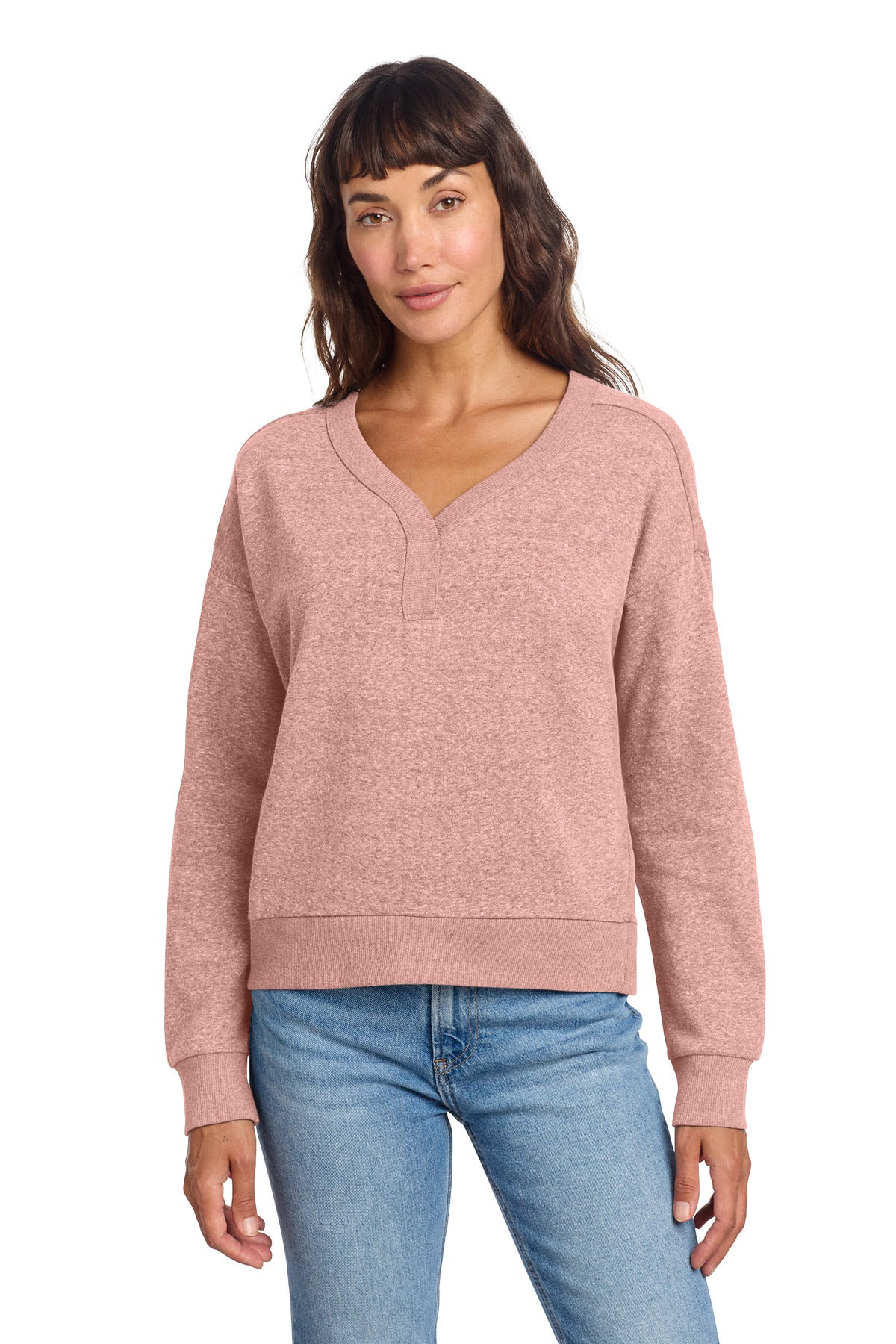 District ® Women's Perfect Tri ® Fleece V-Neck Sweatshirt DT1312
