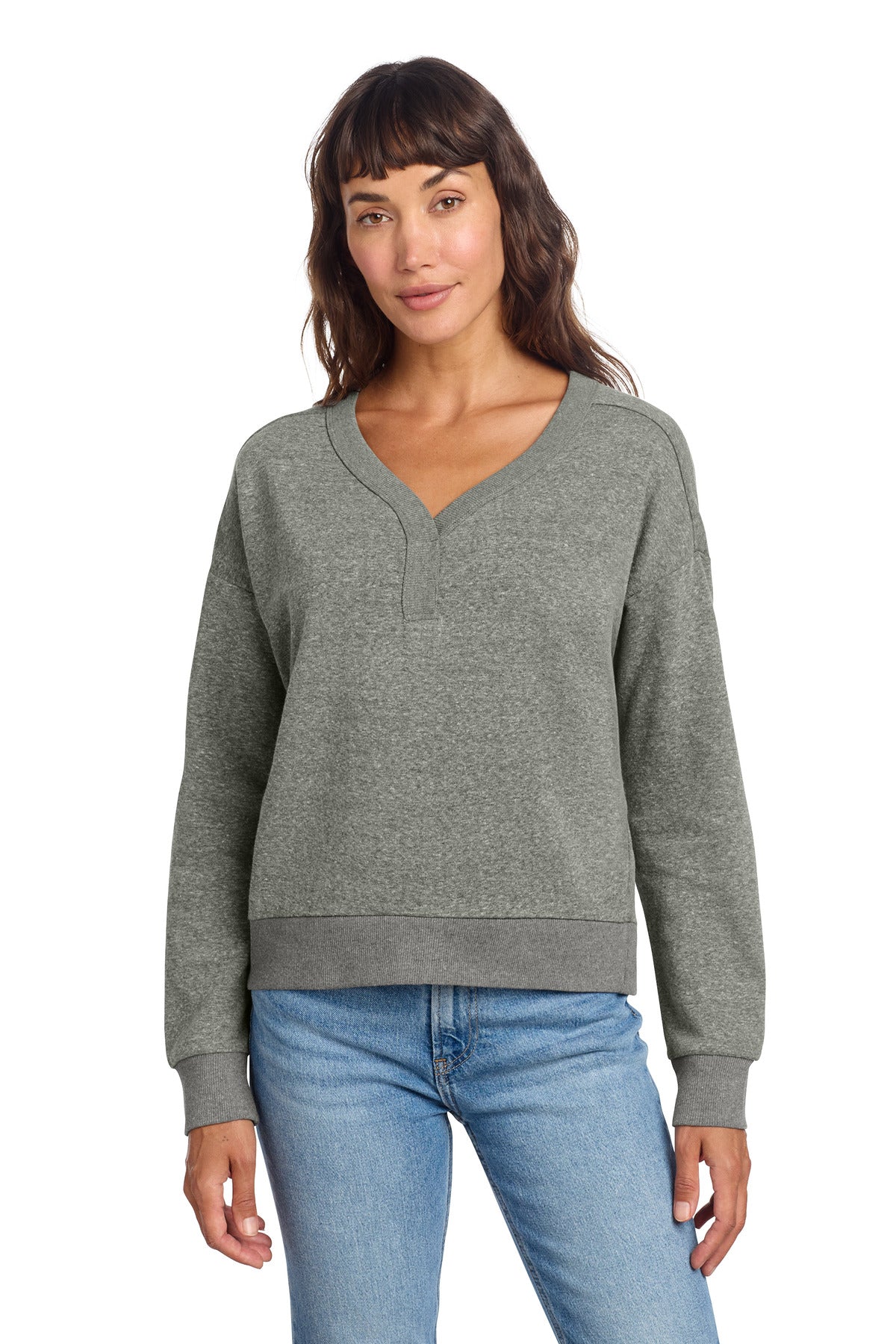 District ® Women's Perfect Tri ® Fleece V-Neck Sweatshirt DT1312