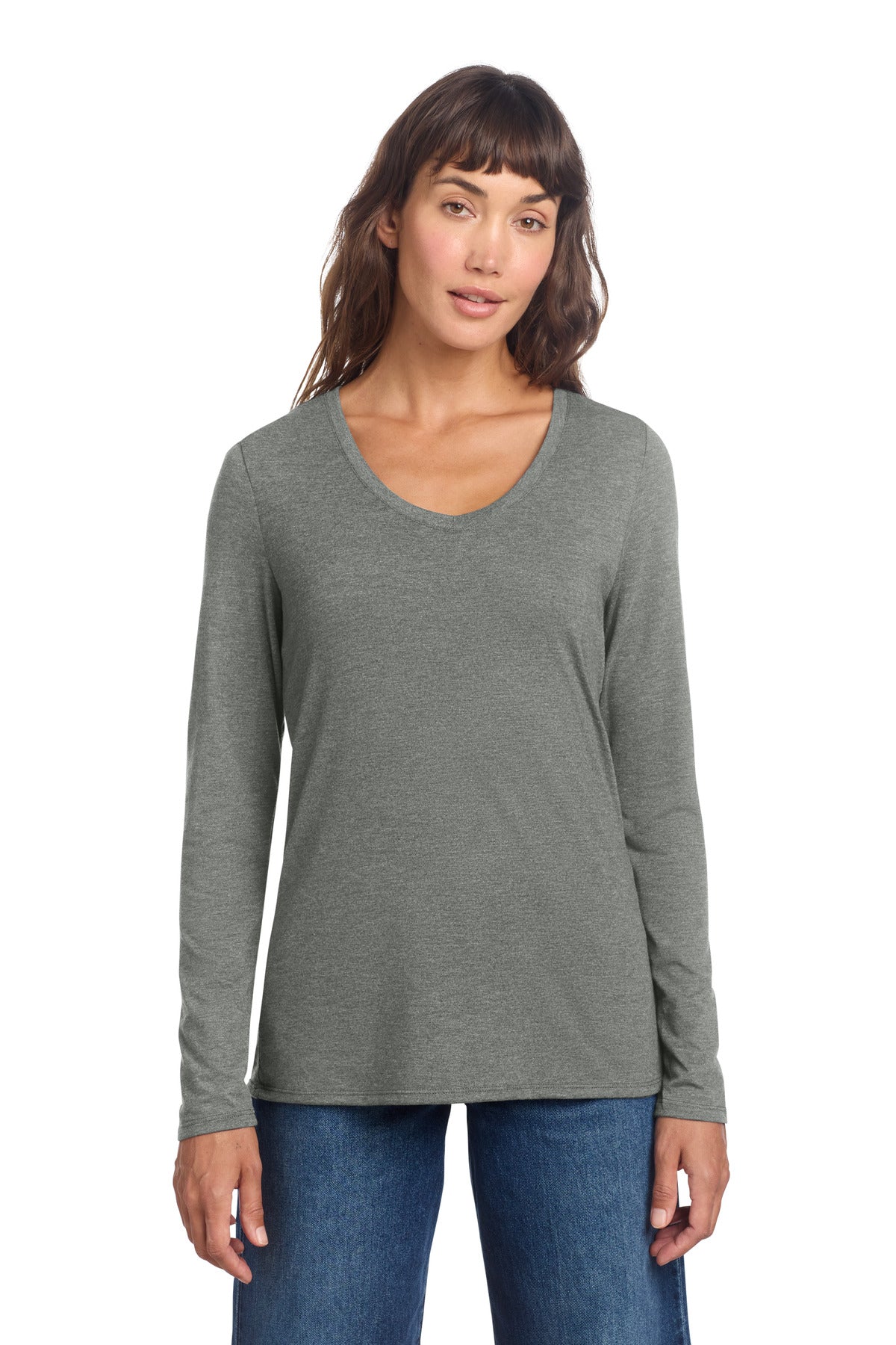 District ® Women's Perfect Tri ® Long Sleeve V-Neck Tee DT135