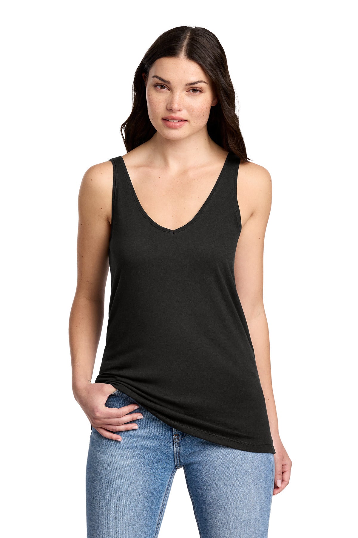 District ® Women's Perfect Blend ® CVC V-Neck Tank DT154