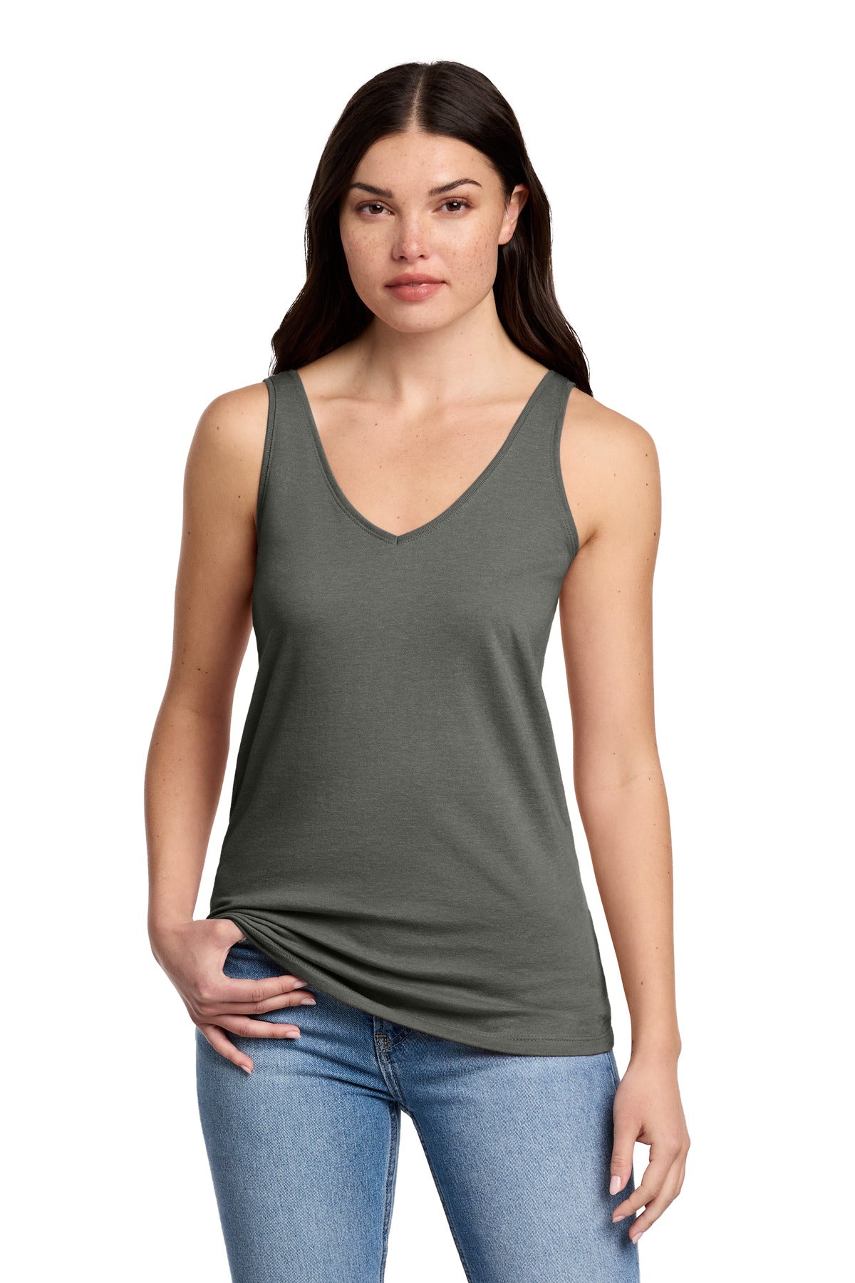 District ® Women's Perfect Blend ® CVC V-Neck Tank DT154