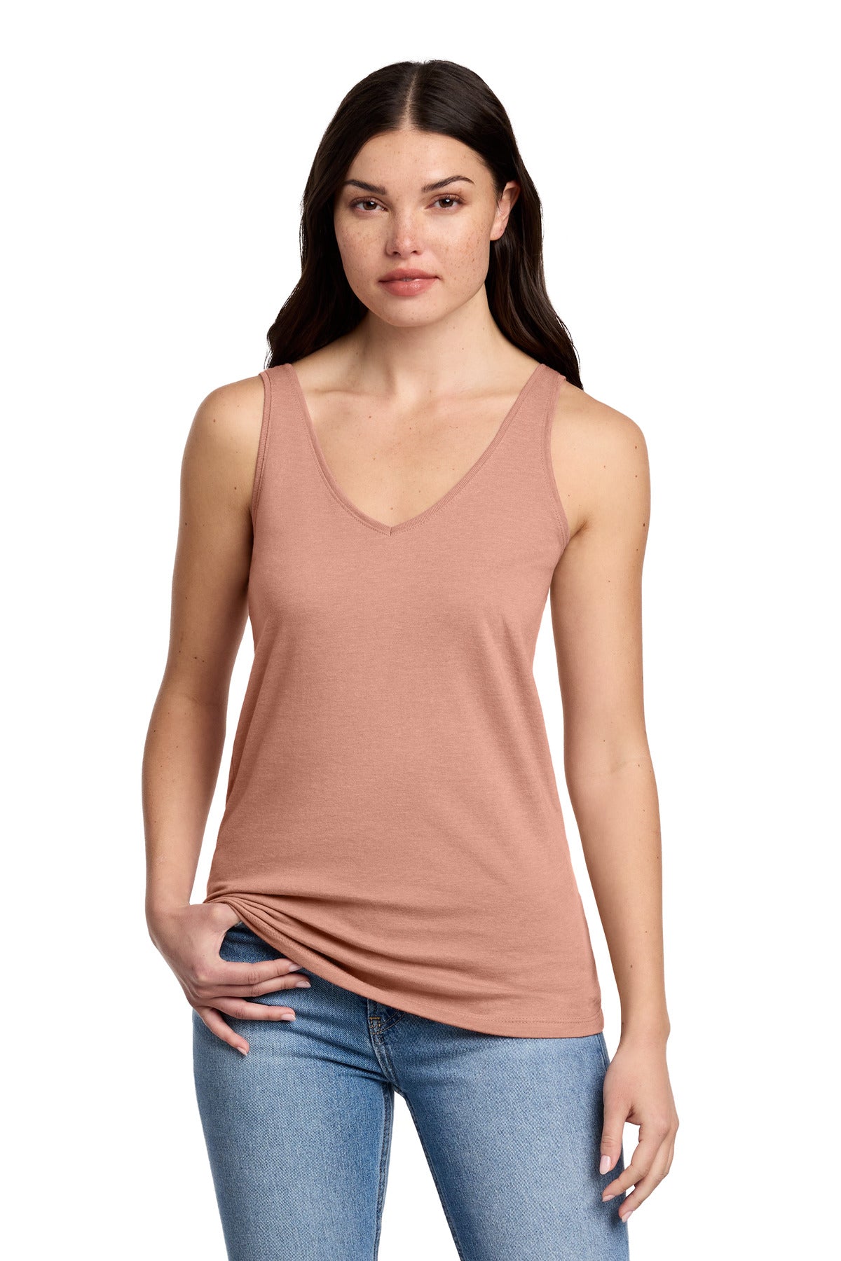 District ® Women's Perfect Blend ® CVC V-Neck Tank DT154