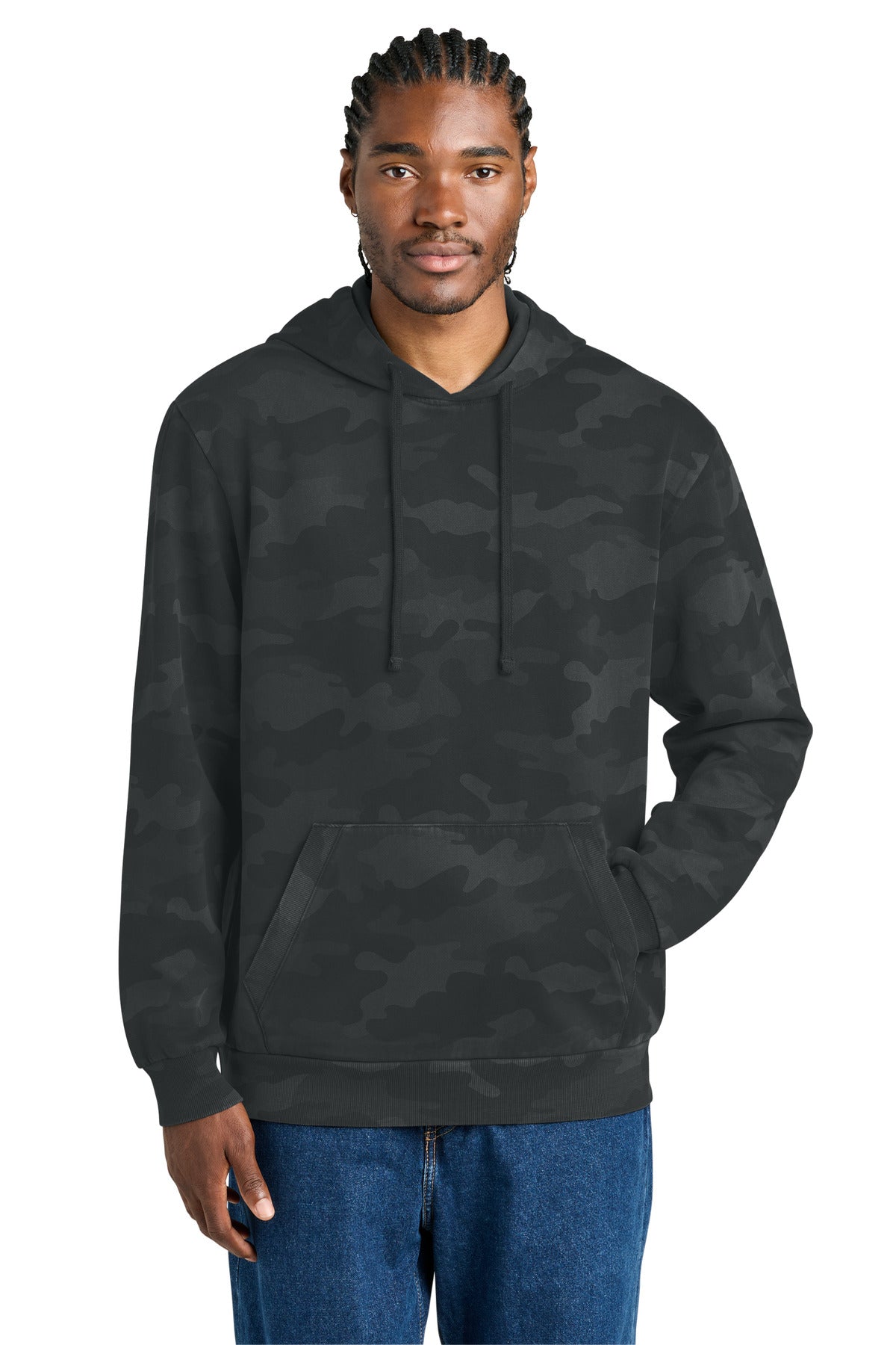 District Wash ™ Camo Fleece Hoodie DT2200C
