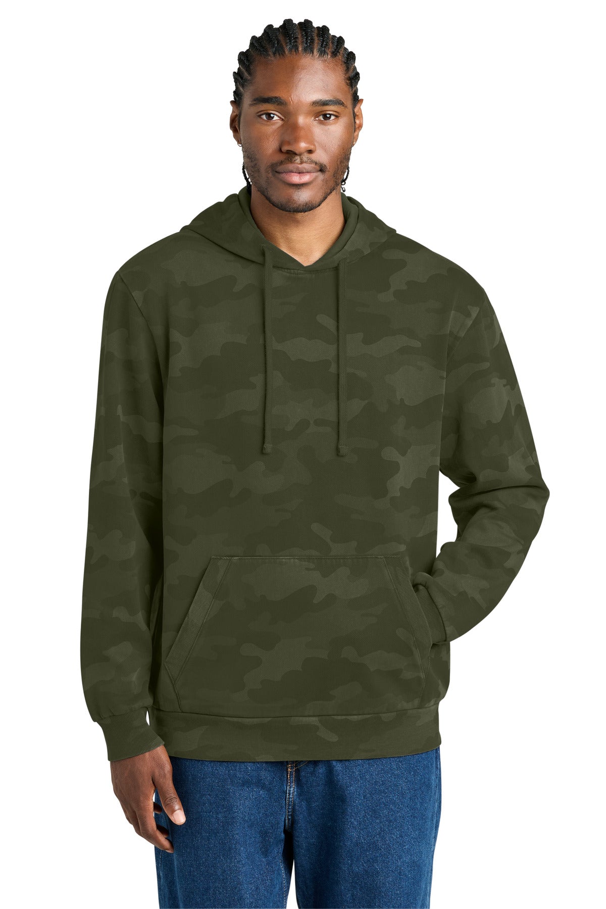 District Wash ™ Camo Fleece Hoodie DT2200C