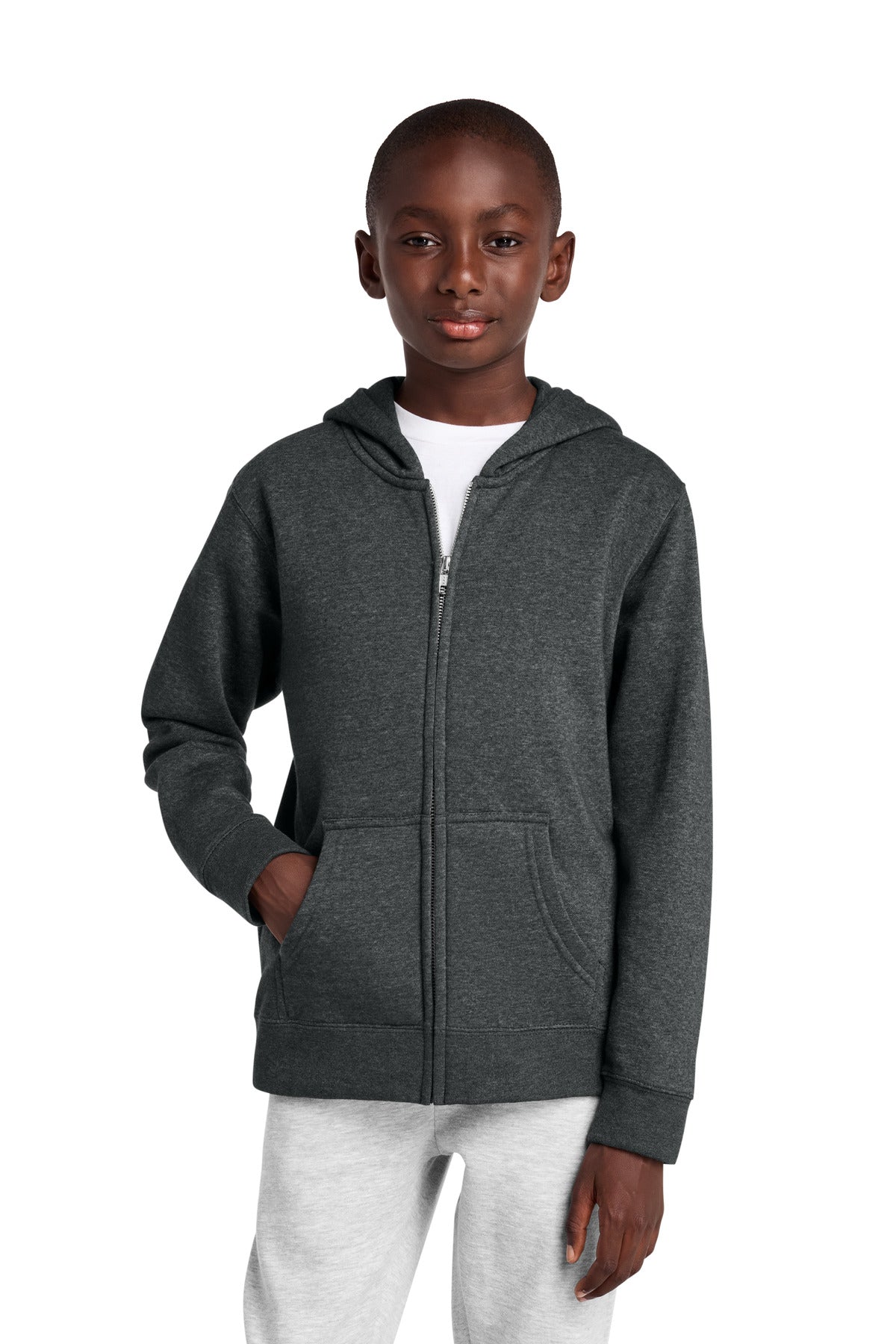 District ® Youth V.I.T. ™ Fleece Full-Zip Hoodie DT6102Y
