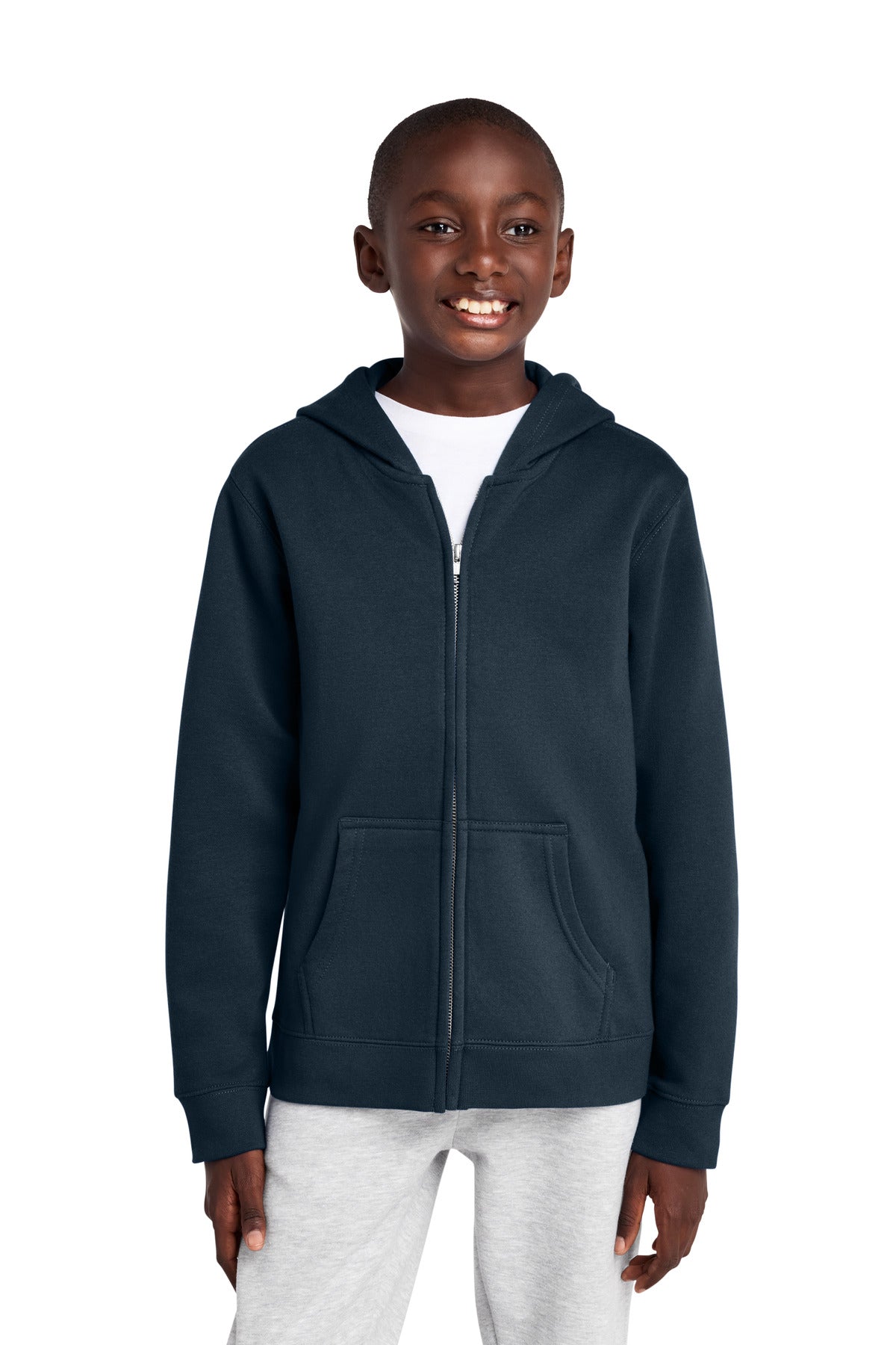 District ® Youth V.I.T. ™ Fleece Full-Zip Hoodie DT6102Y