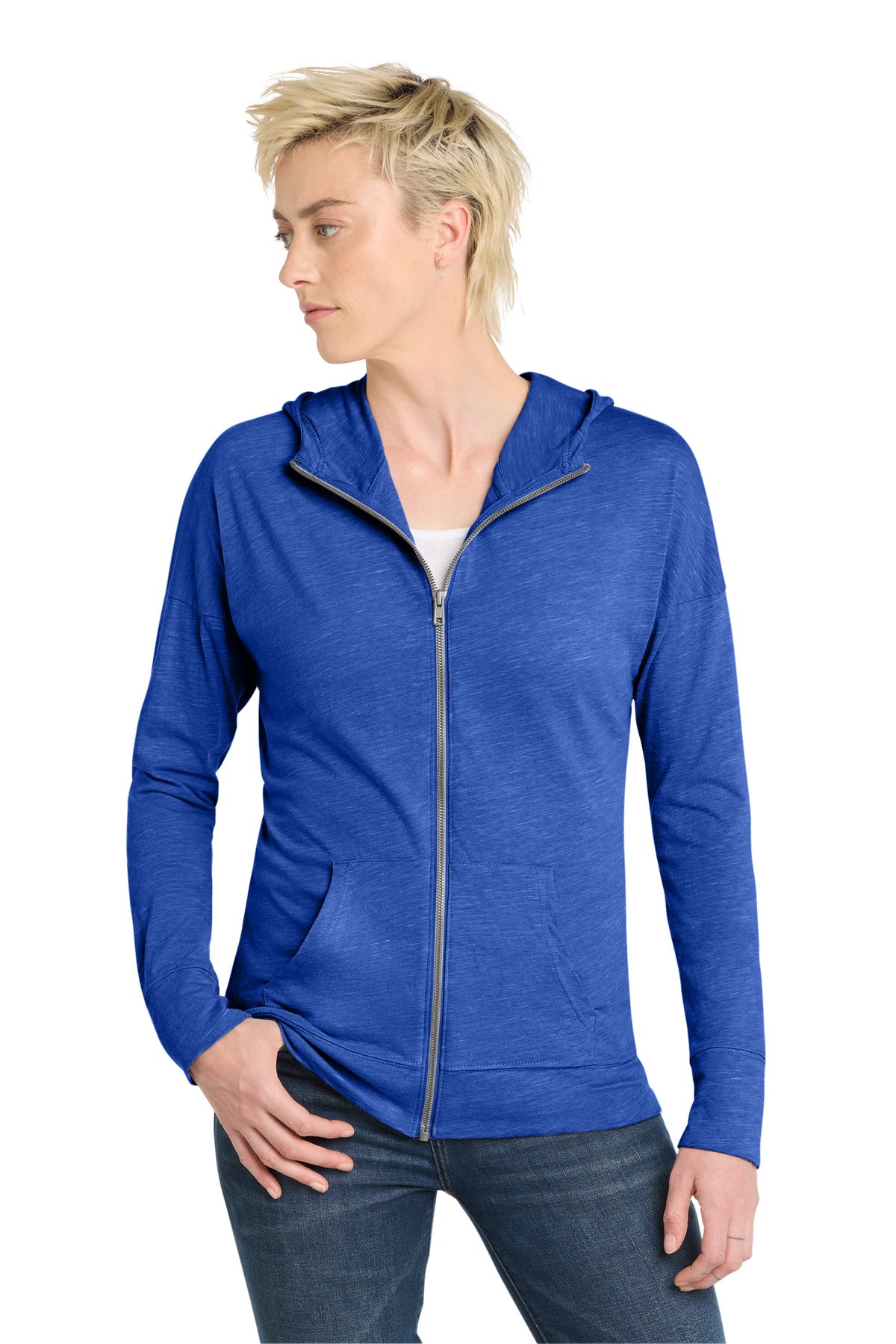 District ® Women's Medal Full-Zip Hoodie. DT665