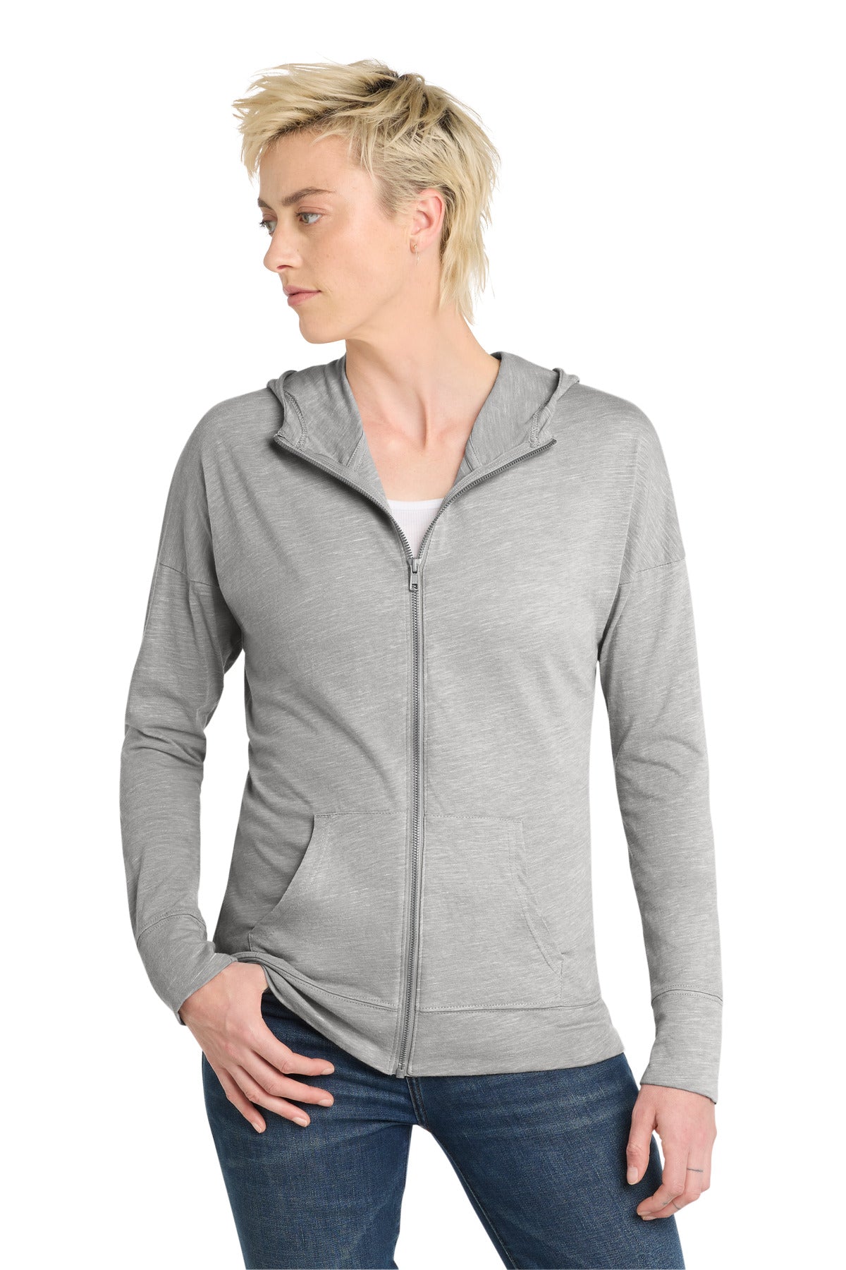 District ® Women's Medal Full-Zip Hoodie. DT665