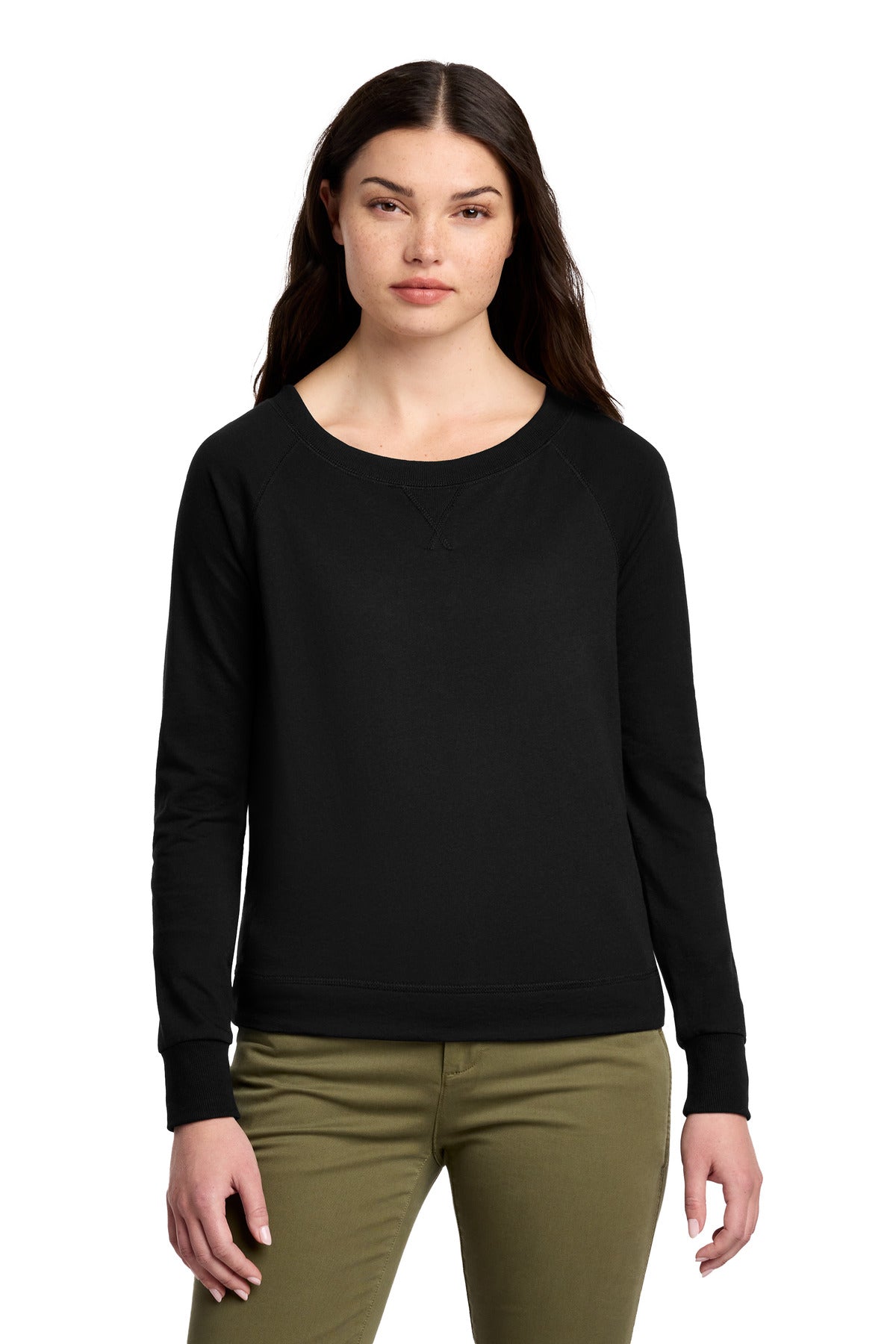 District ® Women's Featherweight French Terry ™ Long Sleeve Crewneck DT672