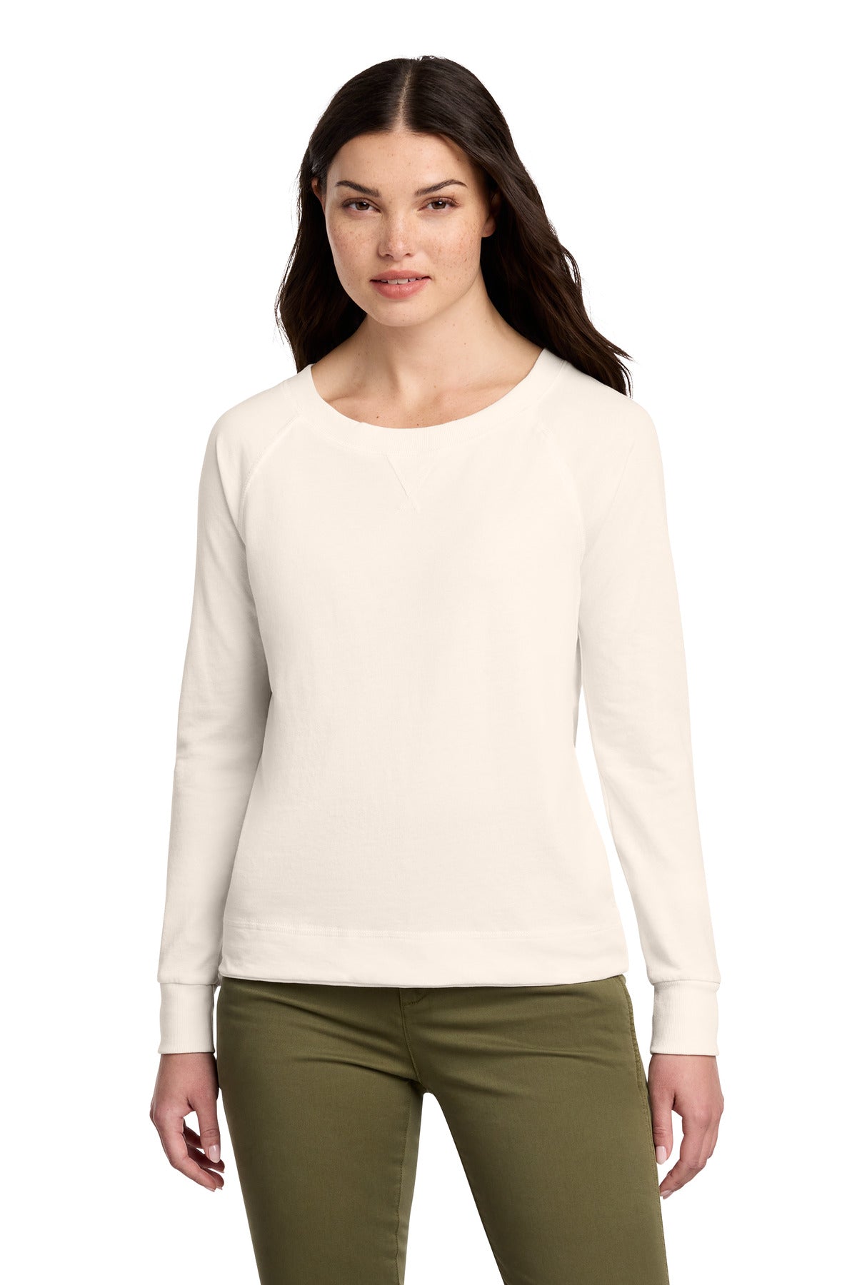 District ® Women's Featherweight French Terry ™ Long Sleeve Crewneck DT672