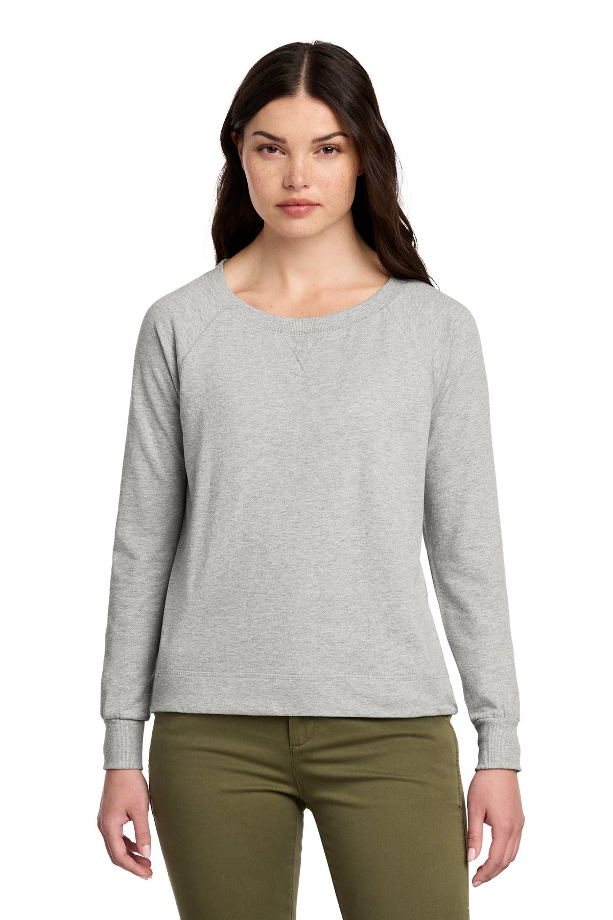 District ® Women's Featherweight French Terry ™ Long Sleeve Crewneck DT672