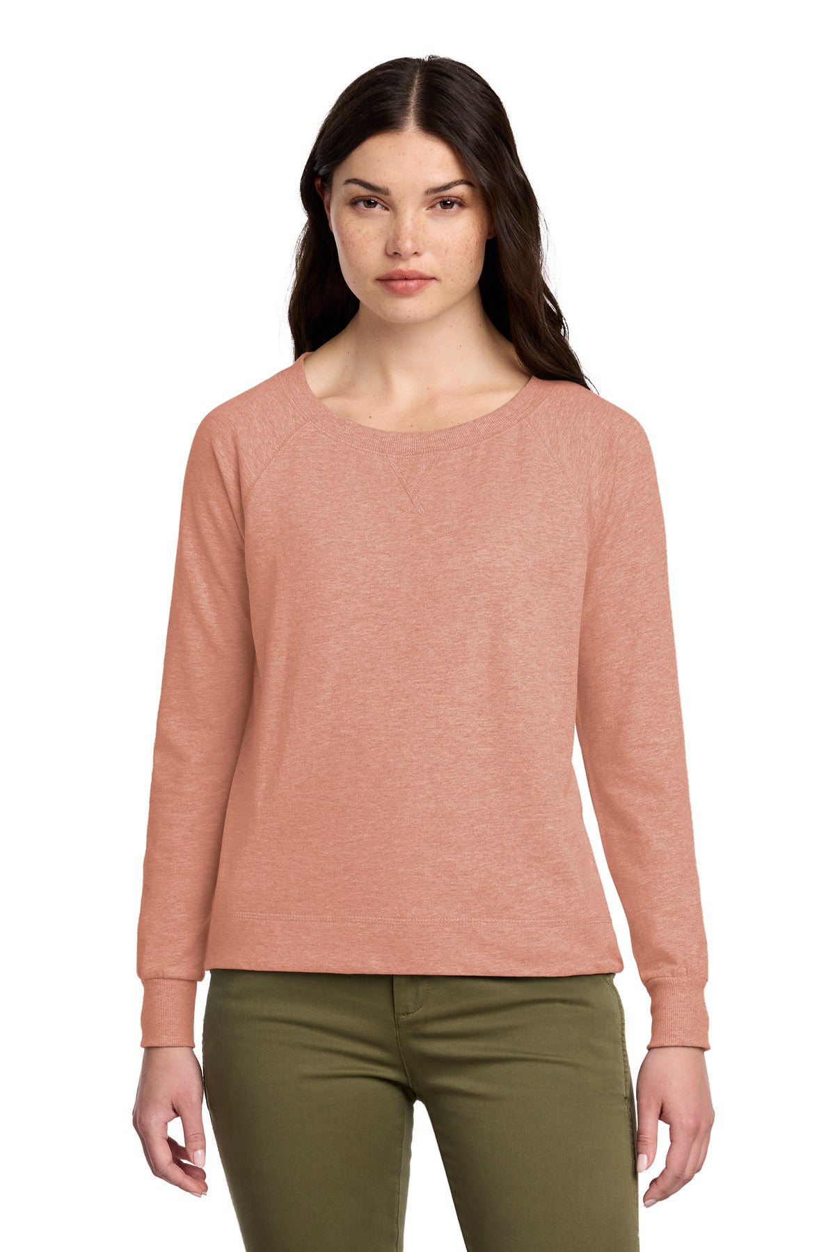 District ® Women's Featherweight French Terry ™ Long Sleeve Crewneck DT672