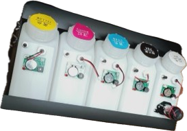 Ink Tank Holder with CMYKW Ink Tanks 2 & 4 Head
