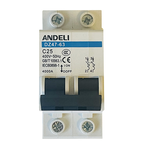 DTF24H4 Dryer 25 Amp 220v 2 Pole Breaker