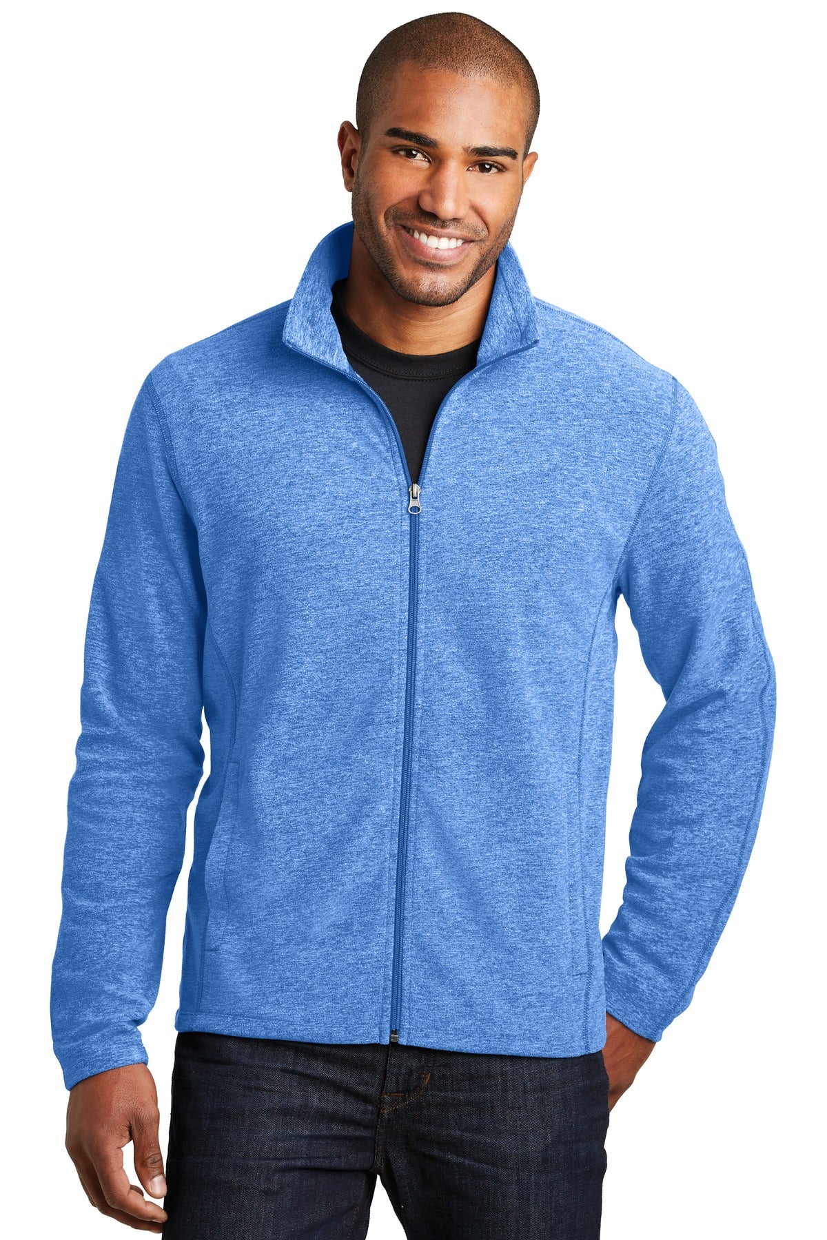 Port Authority ® Heather Microfleece Full-Zip Jacket. F235