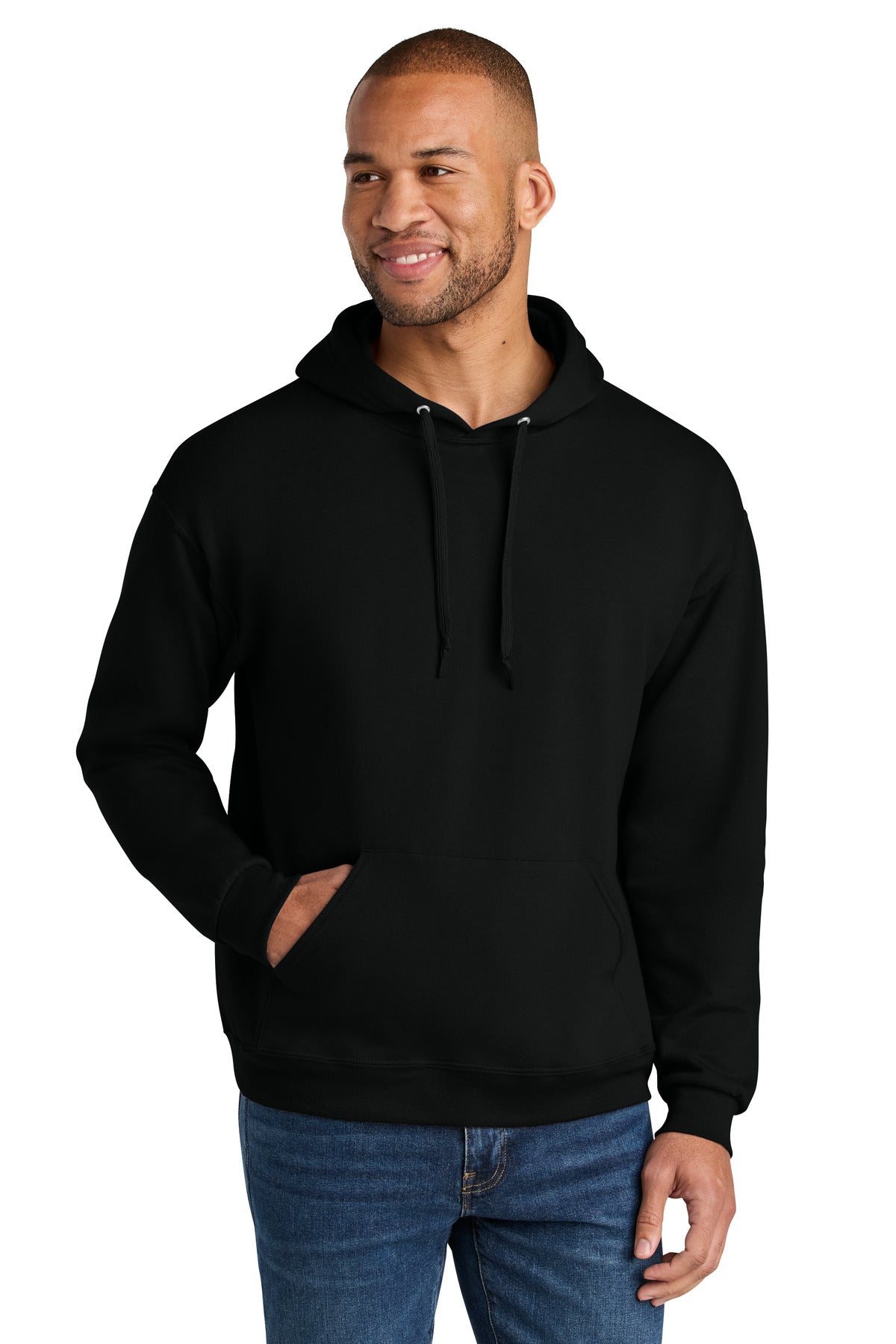 Jerzees Ultimate ™ Unisex CVC Ring Spun Hooded Sweatshirt IC49M