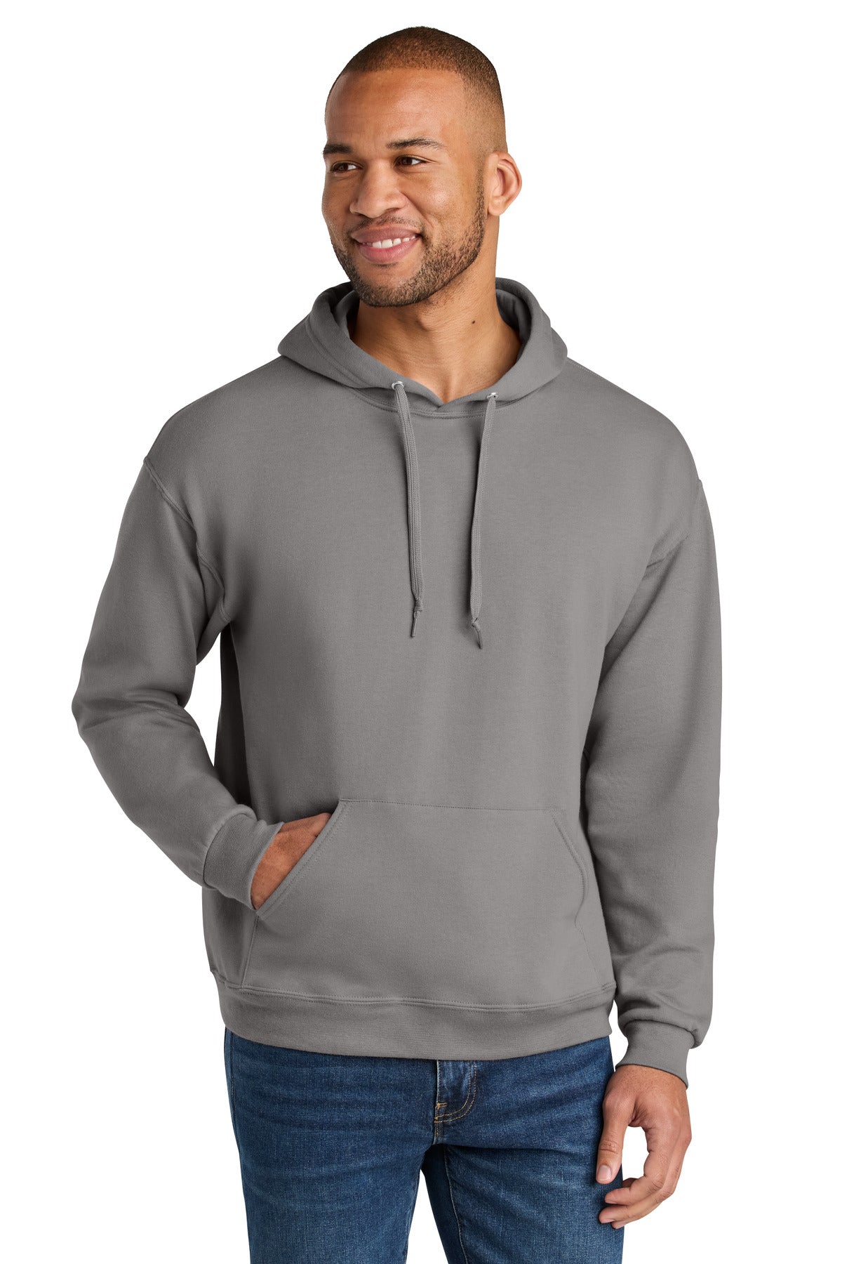 Jerzees Ultimate ™ Unisex CVC Ring Spun Hooded Sweatshirt IC49M