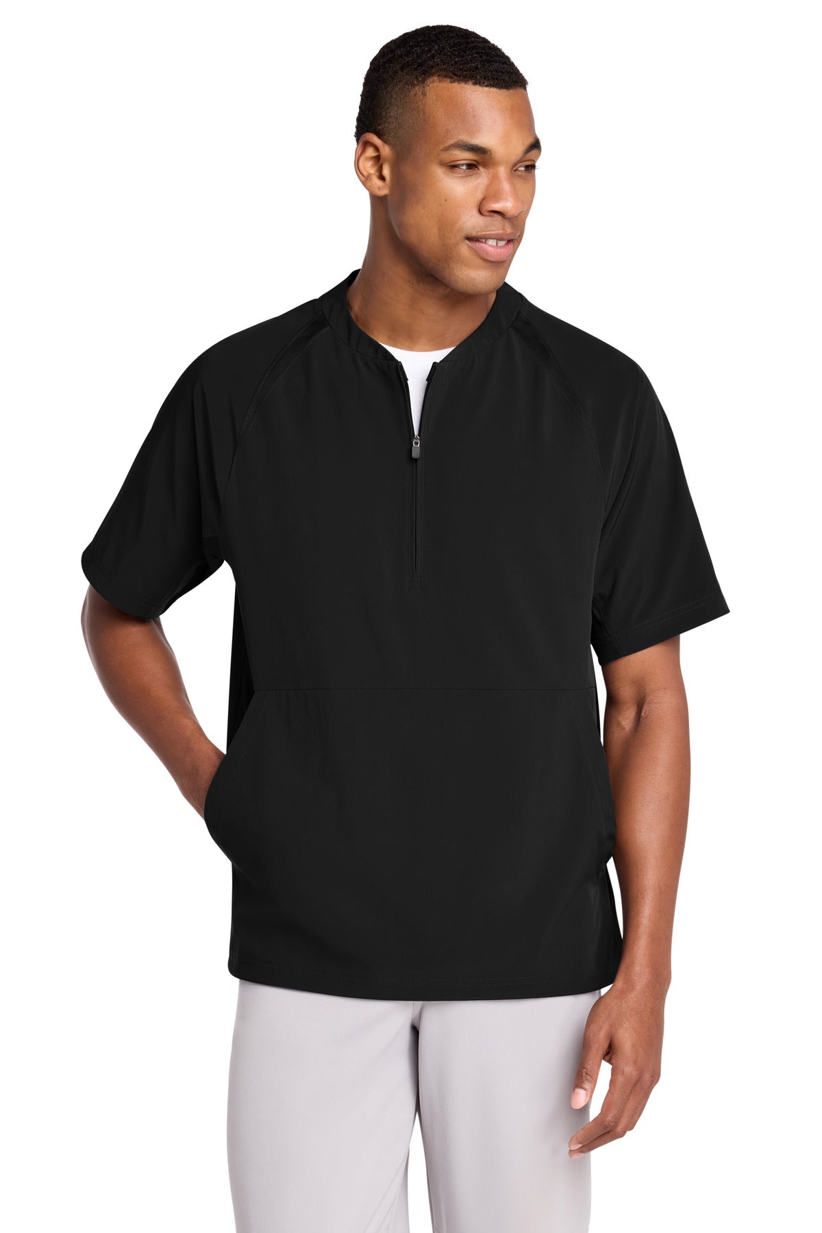Sport-Tek ® Repeat 1/2-Zip Short Sleeve Jacket JST489