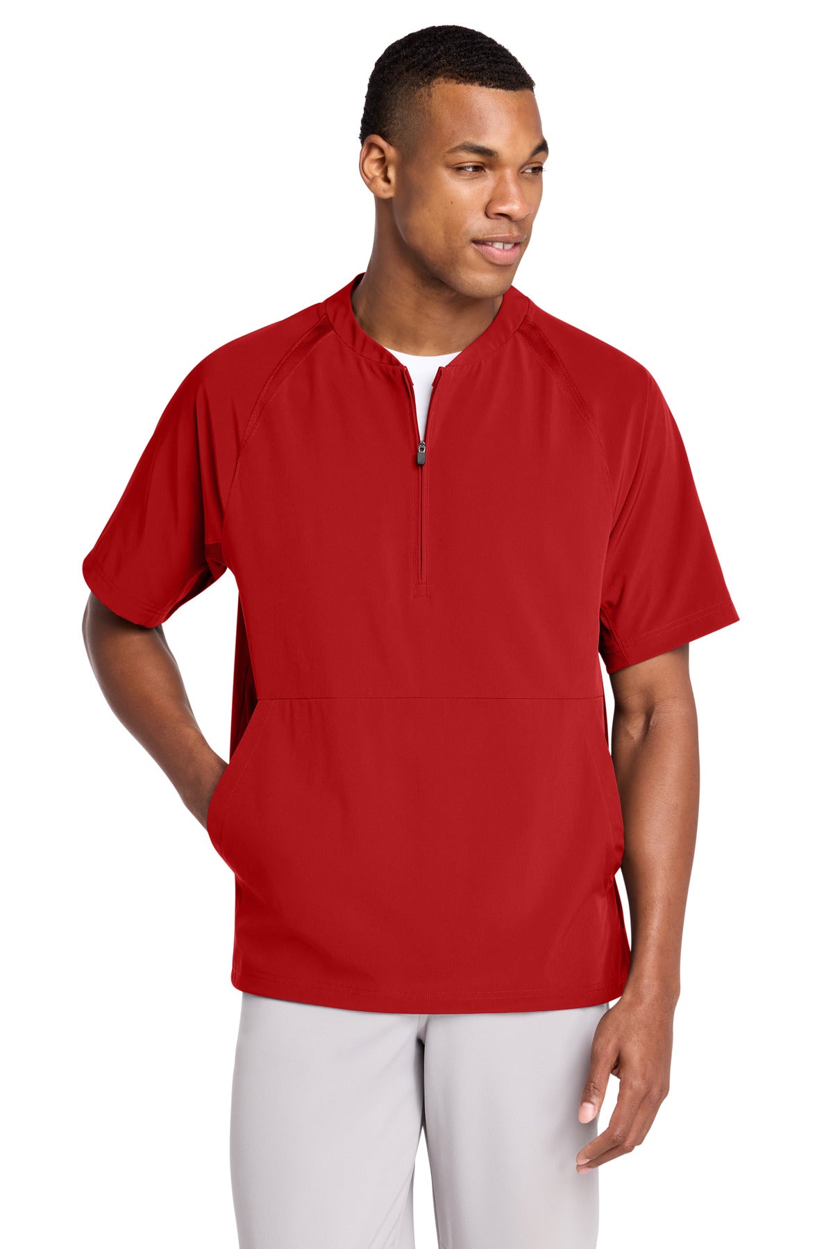 Sport-Tek ® Repeat 1/2-Zip Short Sleeve Jacket JST489