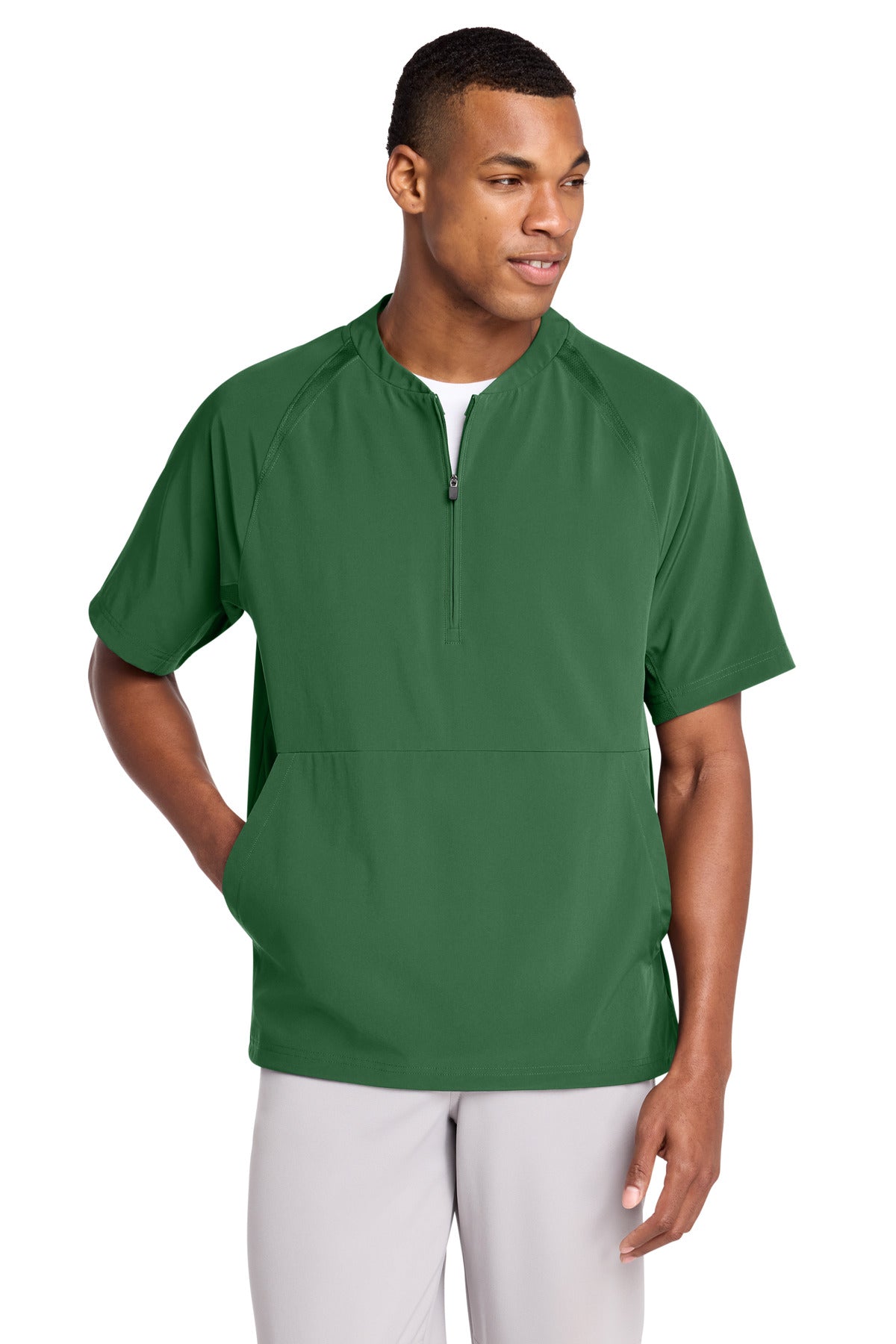 Sport-Tek ® Repeat 1/2-Zip Short Sleeve Jacket JST489