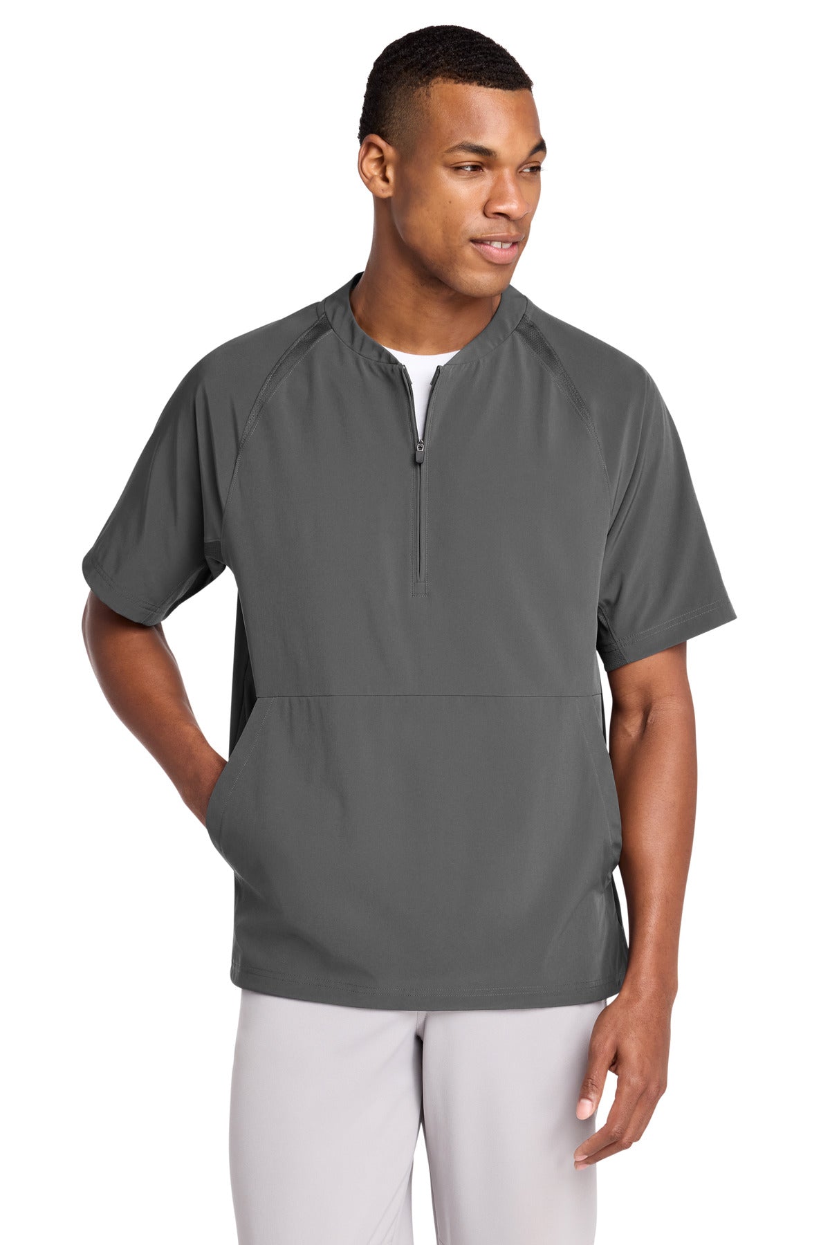 Sport-Tek ® Repeat 1/2-Zip Short Sleeve Jacket JST489