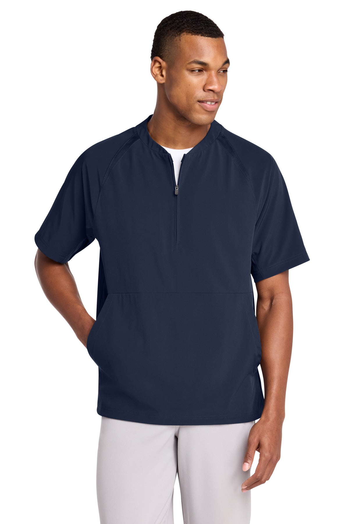 Sport-Tek ® Repeat 1/2-Zip Short Sleeve Jacket JST489