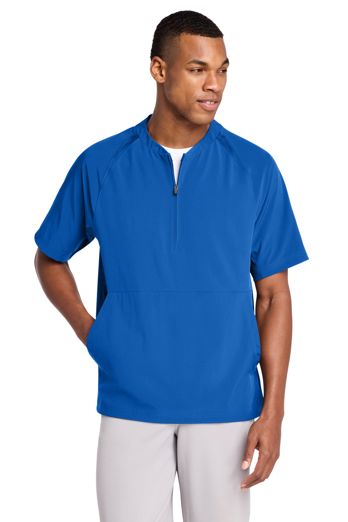 Sport-Tek ® Repeat 1/2-Zip Short Sleeve Jacket JST489