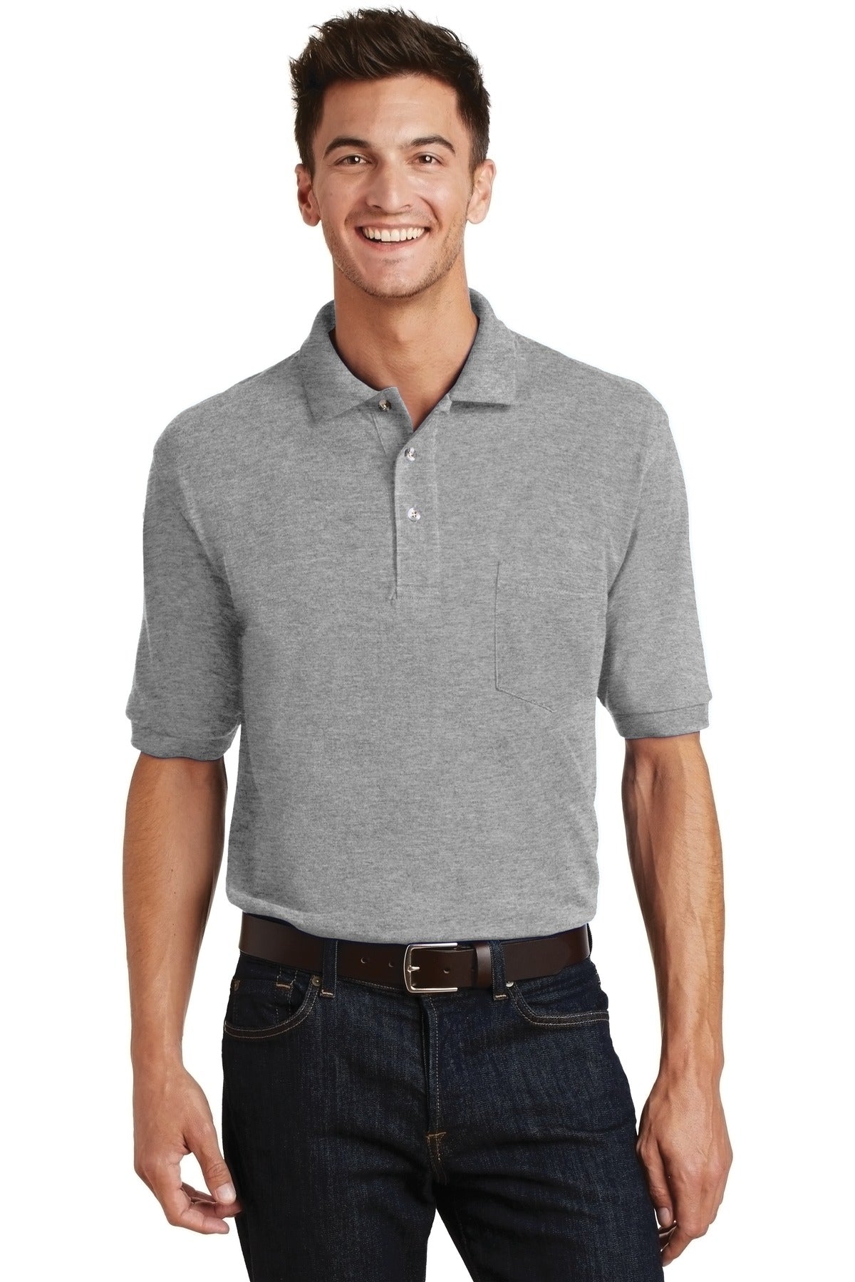 Port Authority ® Heavyweight Cotton Pique Polo with Pocket. K420P