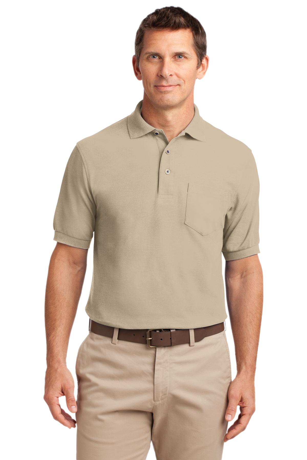 Port Authority ® Silk Touch™ Polo with Pocket. K500P