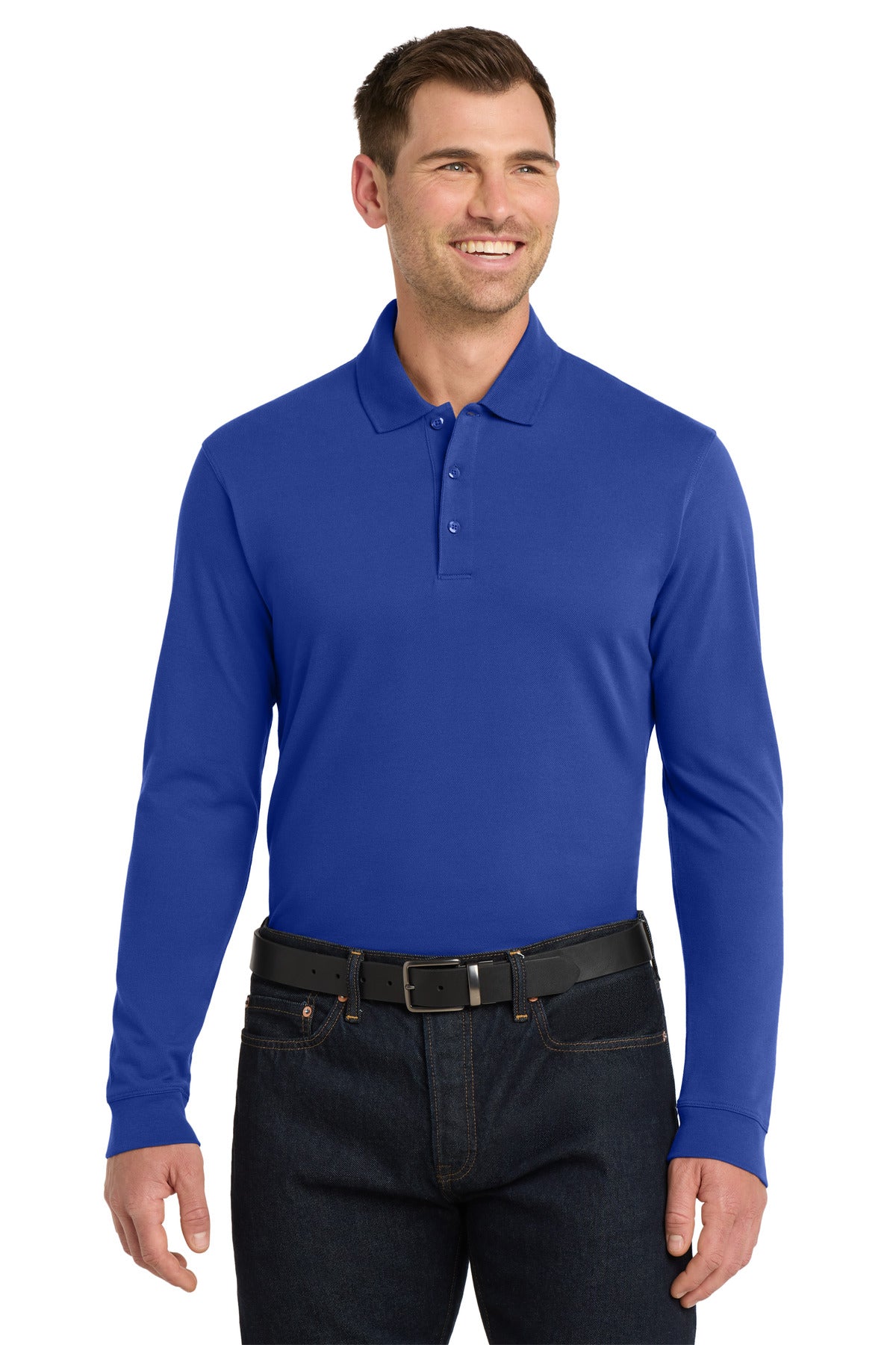 Port Authority ® EZCotton ® Long Sleeve Polo. K8000LS