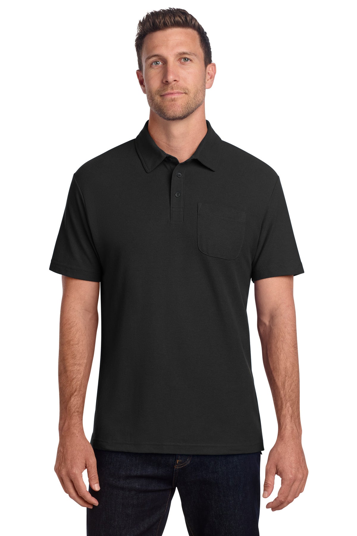 Port Authority ® C-FREE ® Cotton Blend Pique Pocket Polo K868