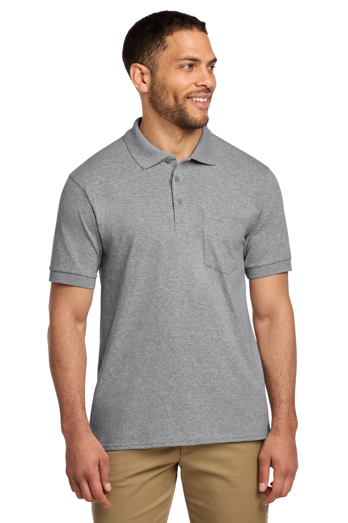 Port & Co ® Core Blend Jersey Knit Pocket Polo. KP55P