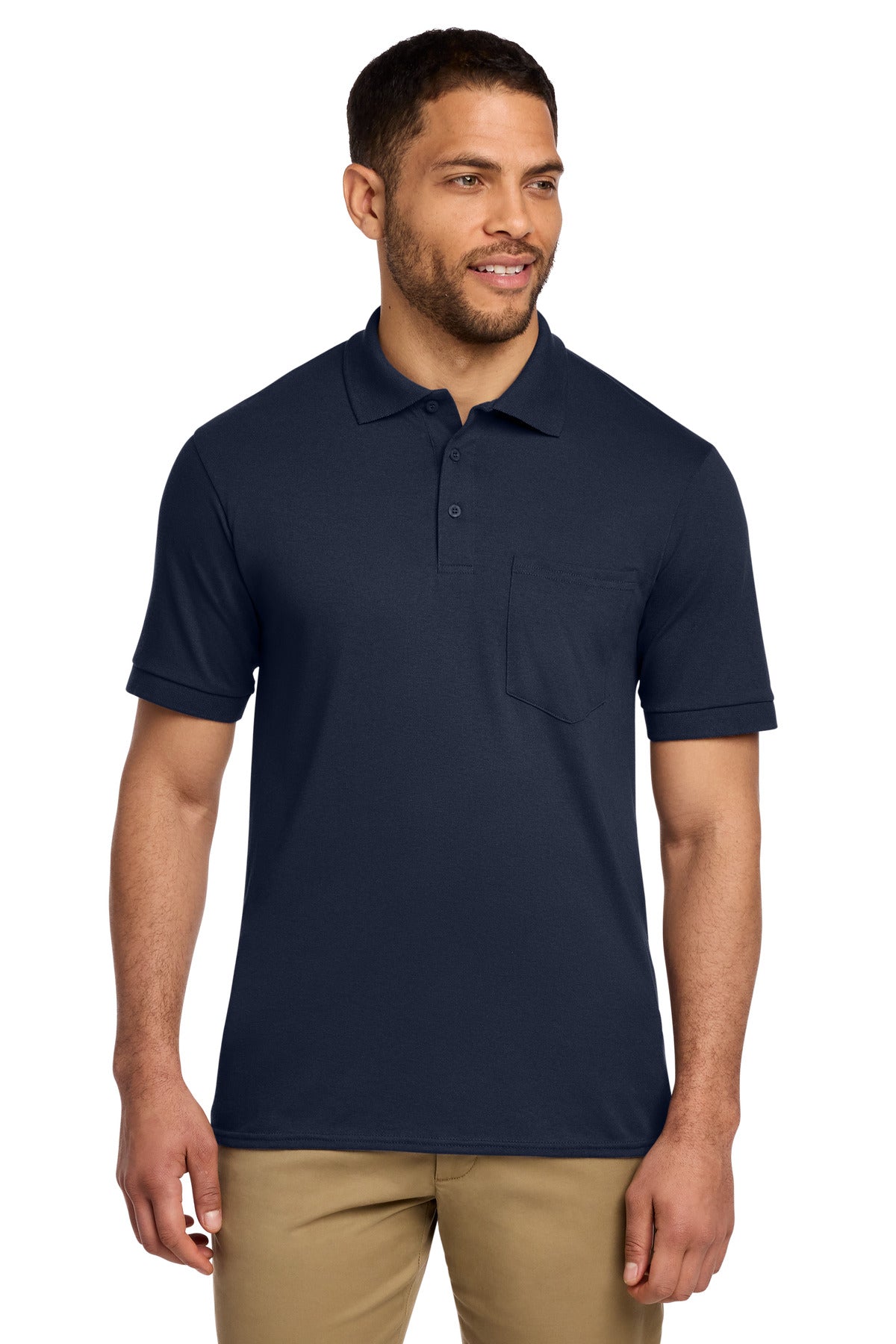 Port & Co ® Core Blend Jersey Knit Pocket Polo. KP55P