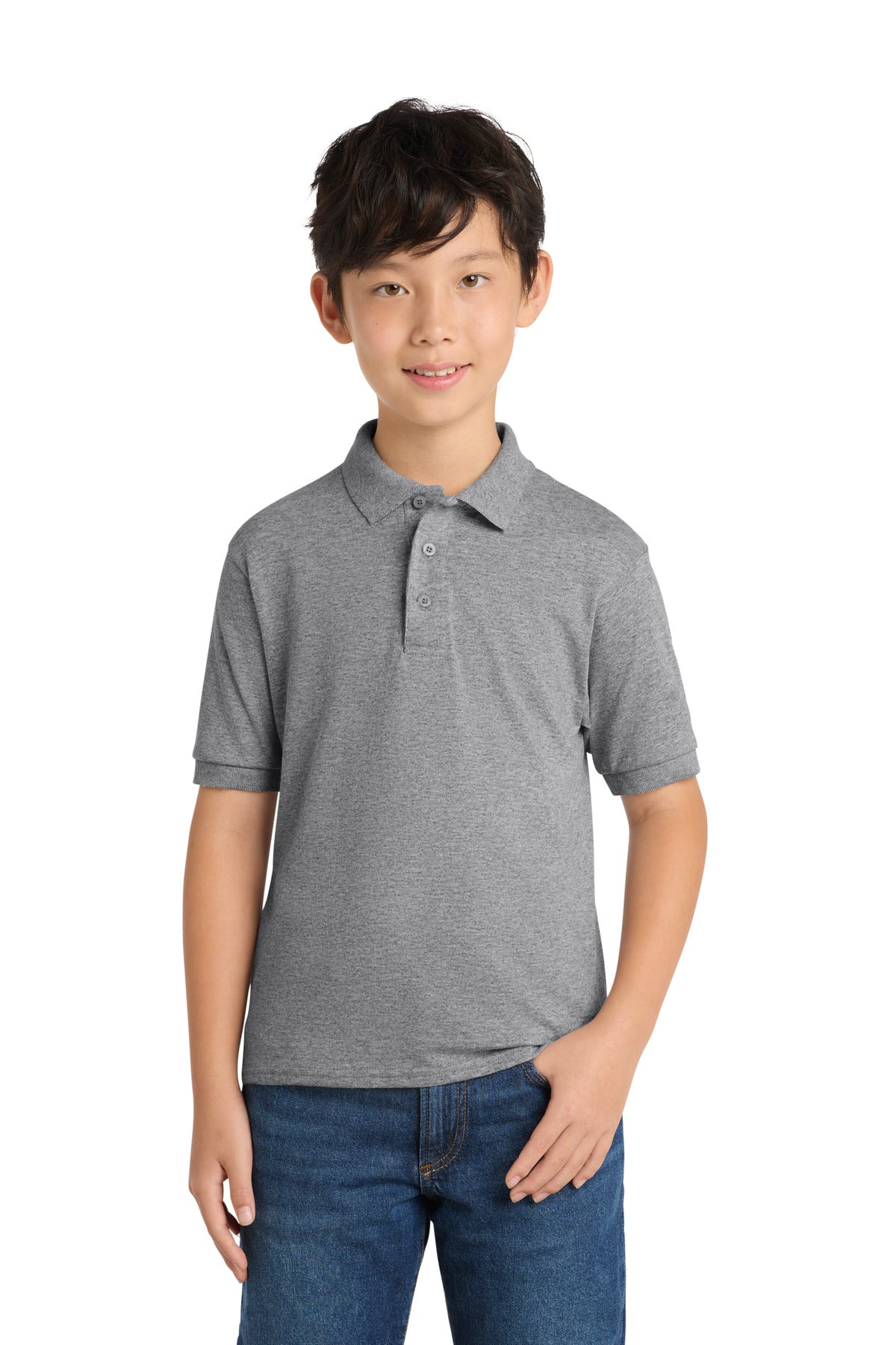 Port & Co ® Youth Core Blend Jersey Knit Polo. KP55Y
