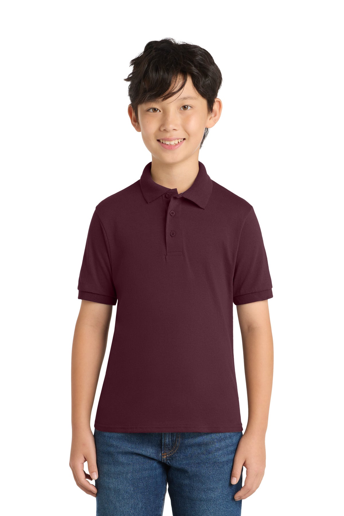 Port & Co ® Youth Core Blend Jersey Knit Polo. KP55Y