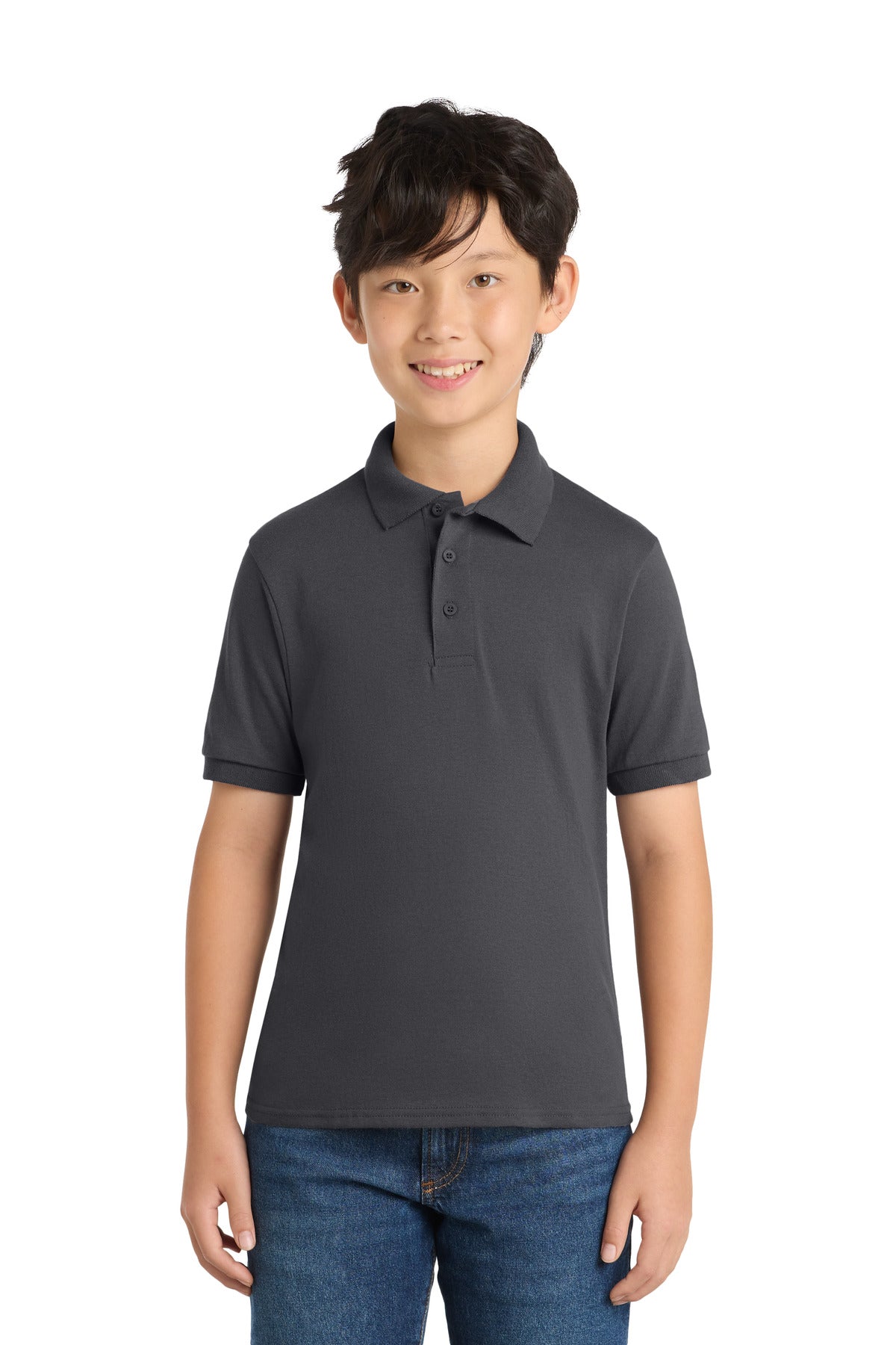 Port & Co ® Youth Core Blend Jersey Knit Polo. KP55Y