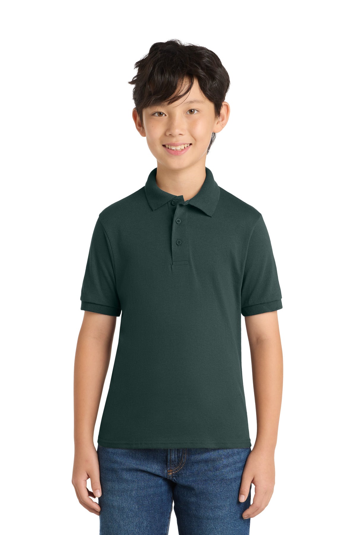 Port & Co ® Youth Core Blend Jersey Knit Polo. KP55Y