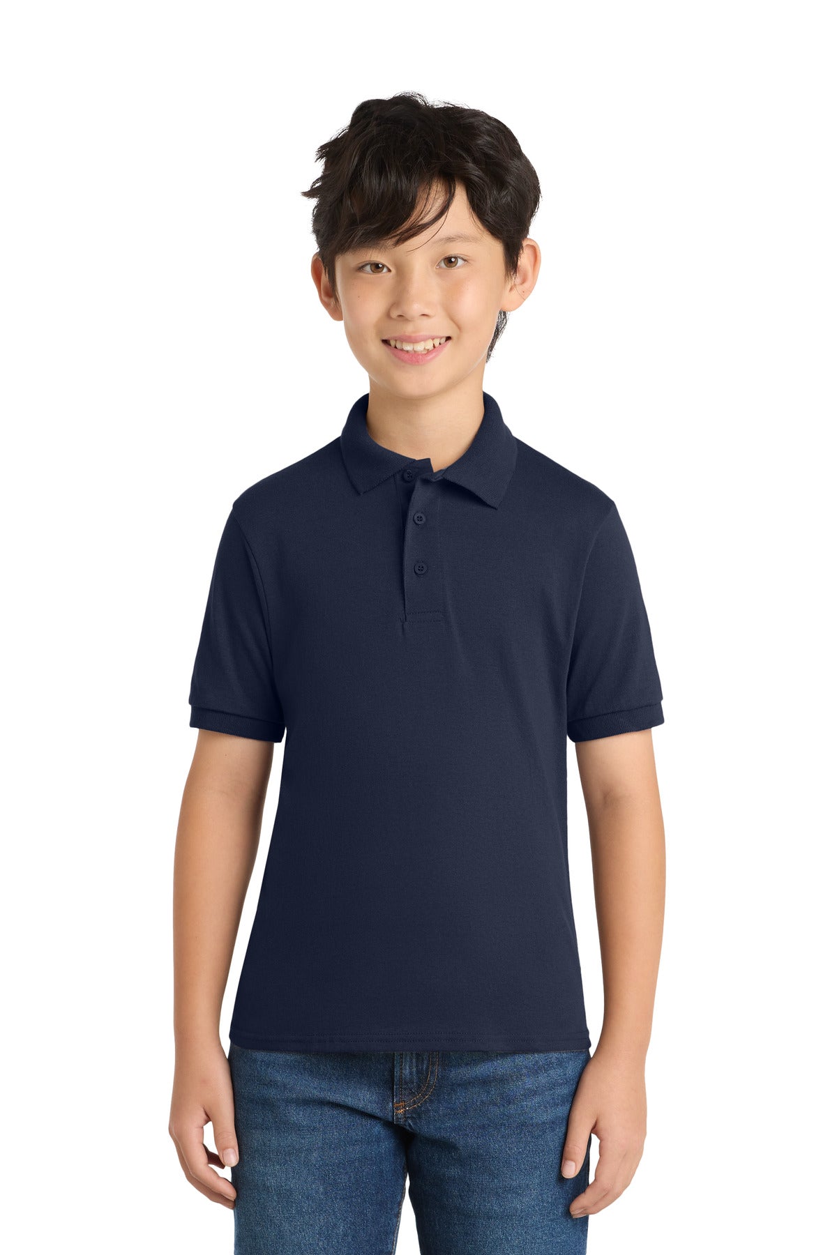 Port & Co ® Youth Core Blend Jersey Knit Polo. KP55Y